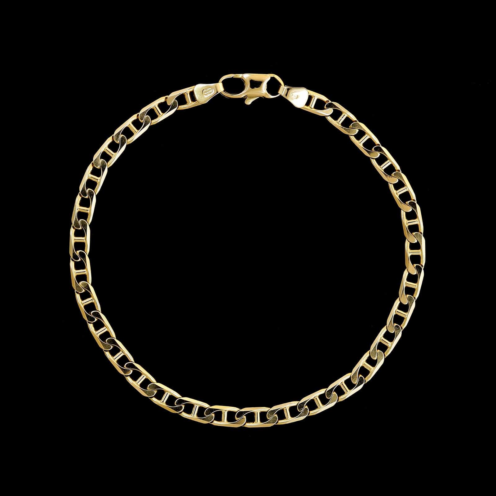 14K Yellow Gold Estate Mariner Link Bracelet