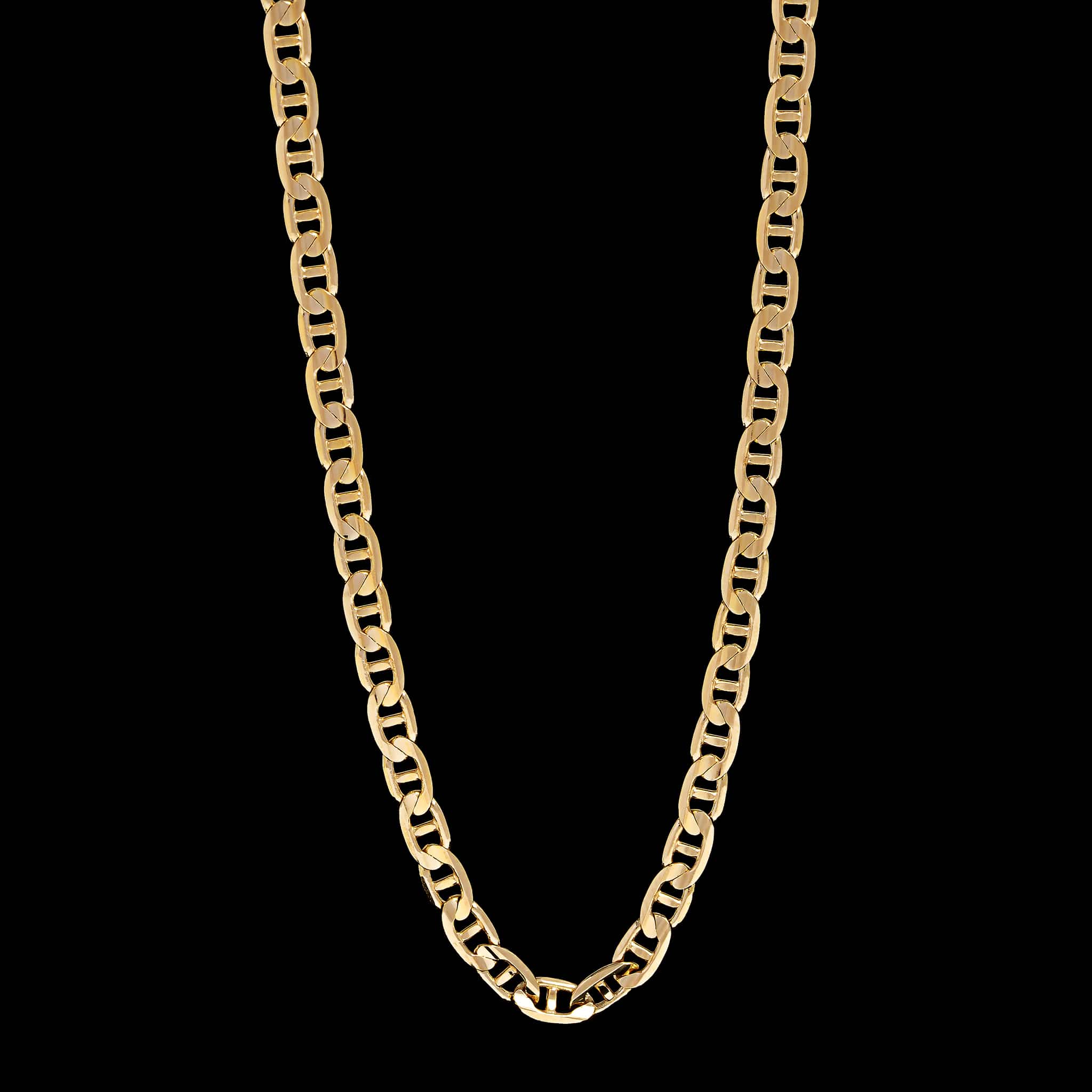 14K Yellow Gold Estate Mariner Link Chain