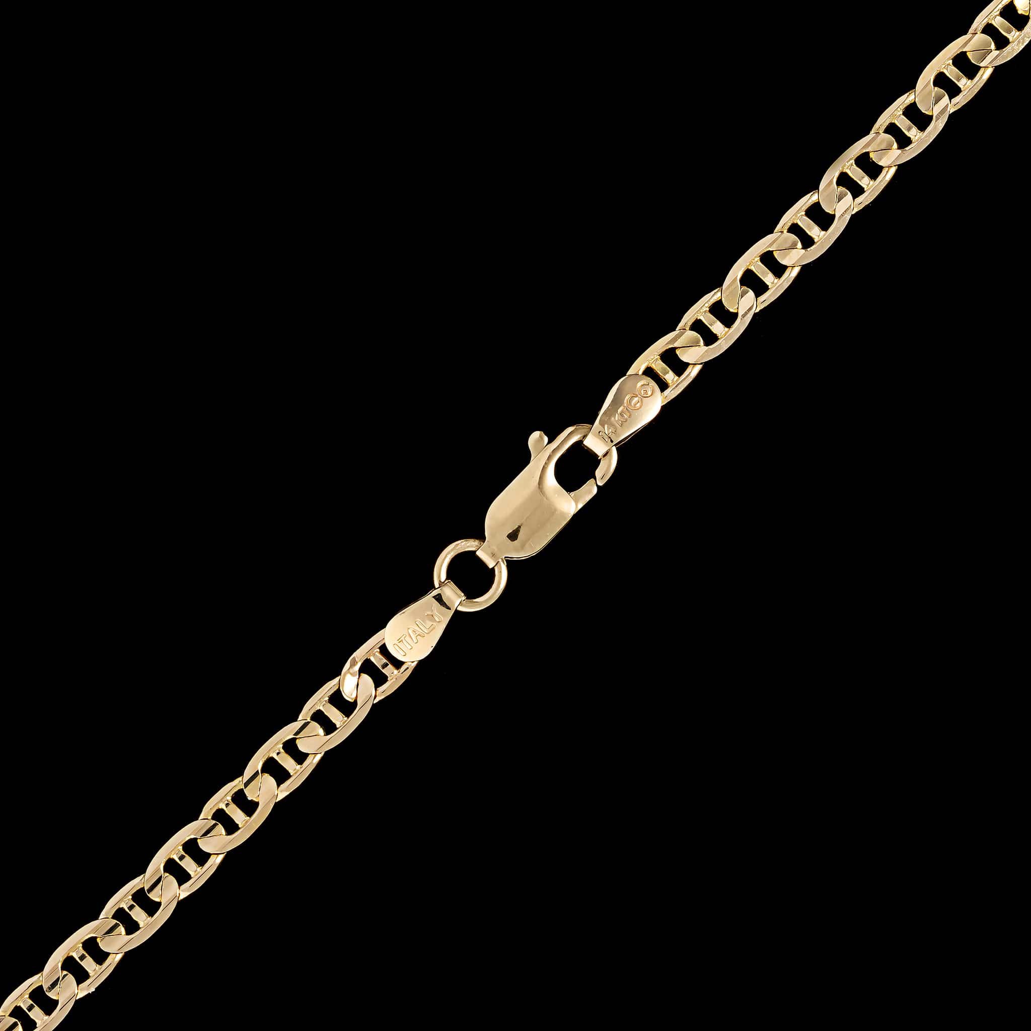 14K Yellow Gold Estate Mariner Link Chain - Image 2