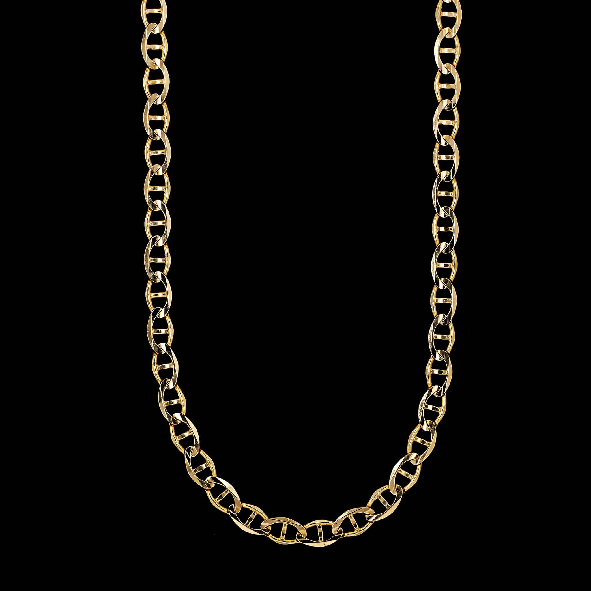 14K Yellow Gold Estate Mariner Link Chain