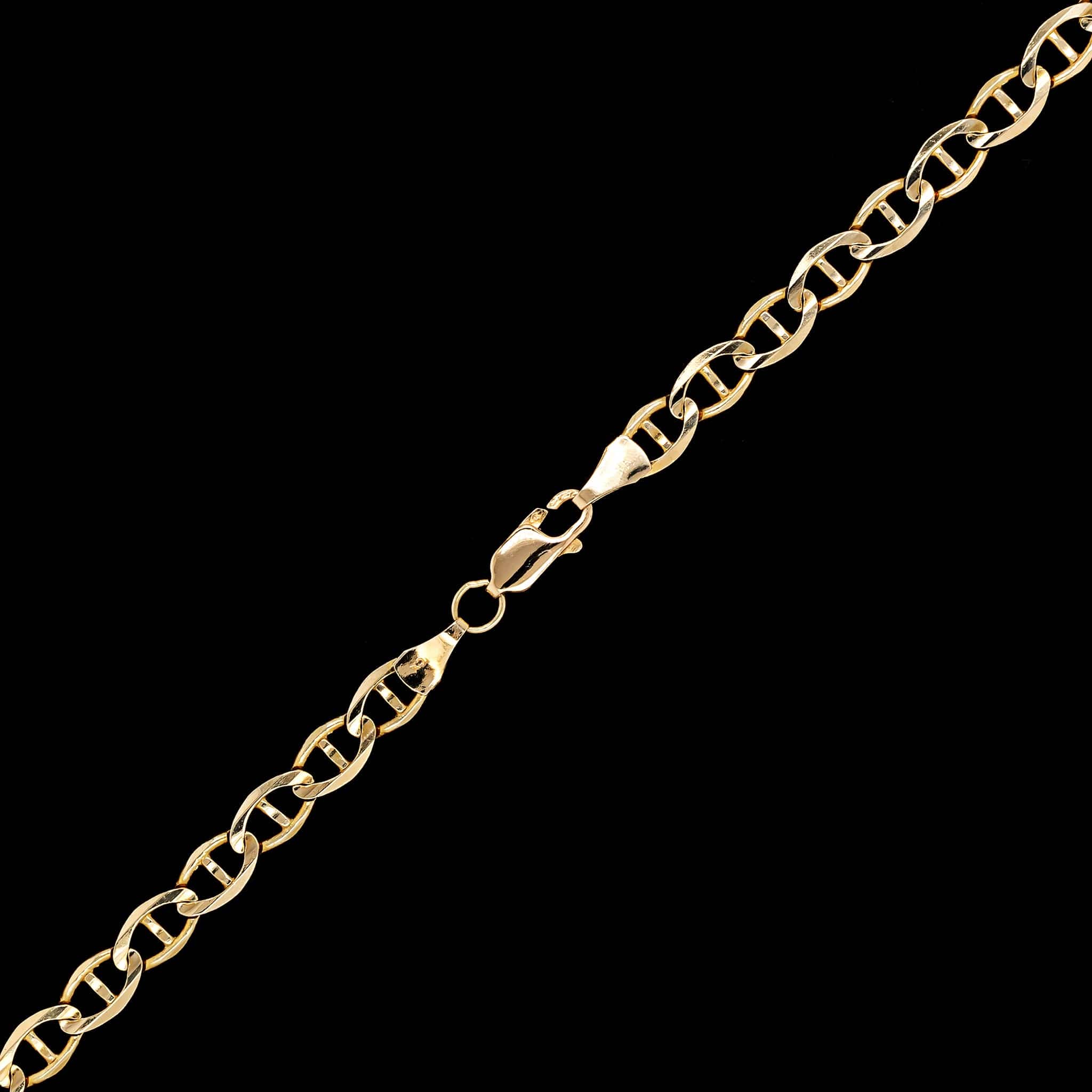 14K Yellow Gold Estate Mariner Link Chain - Image 2
