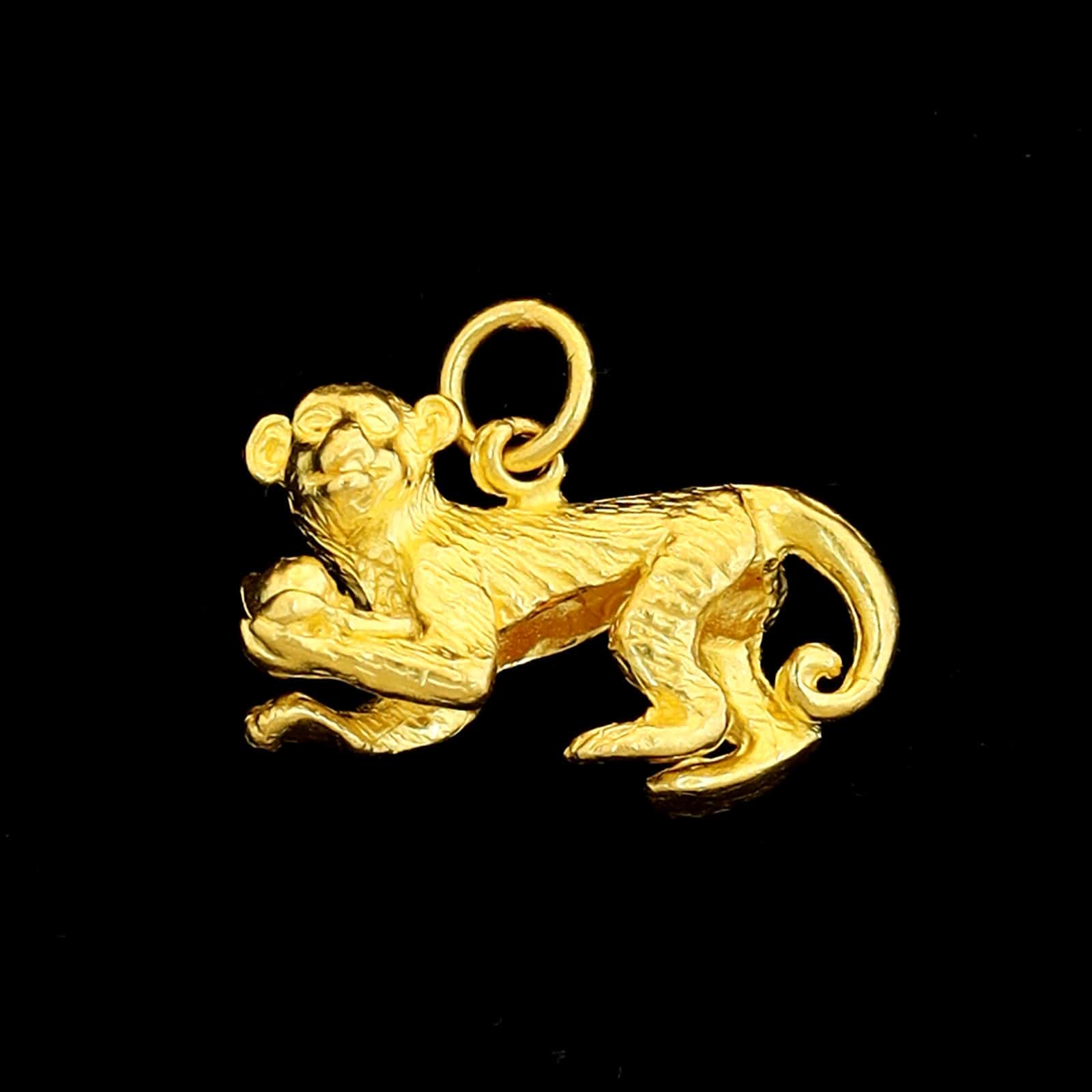 14K Yellow Gold Estate Monkey Charm