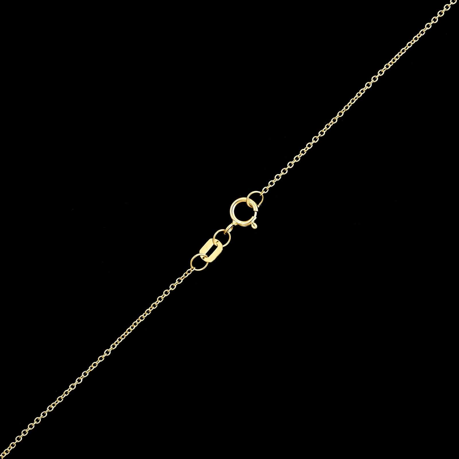 14K Yellow Gold Estate Opal and Diamond Pendant Necklace - Image 3
