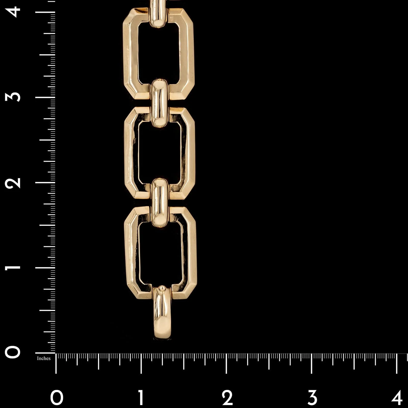 14K Yellow Gold Estate Open Link Bracelet - Image 3