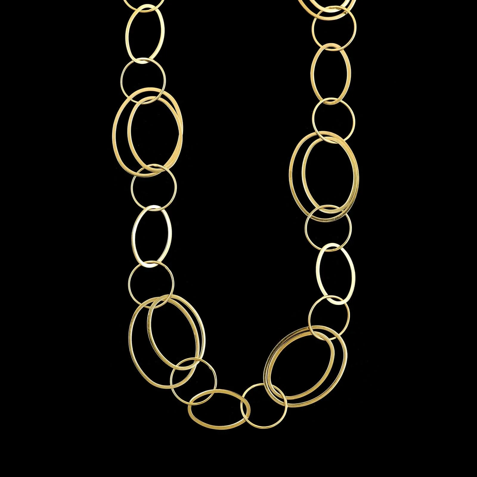 14K Yellow Gold Estate Oval Link Necklace