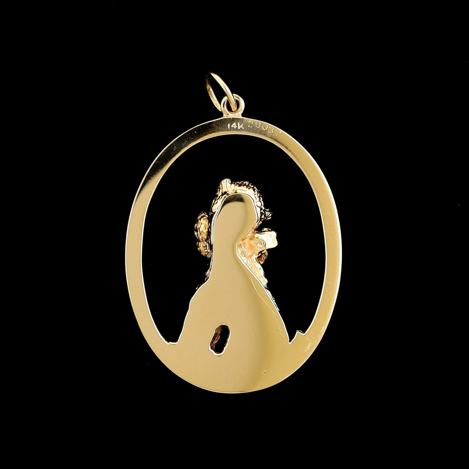 14K Yellow Gold Estate Poodle Pendant - Image 2