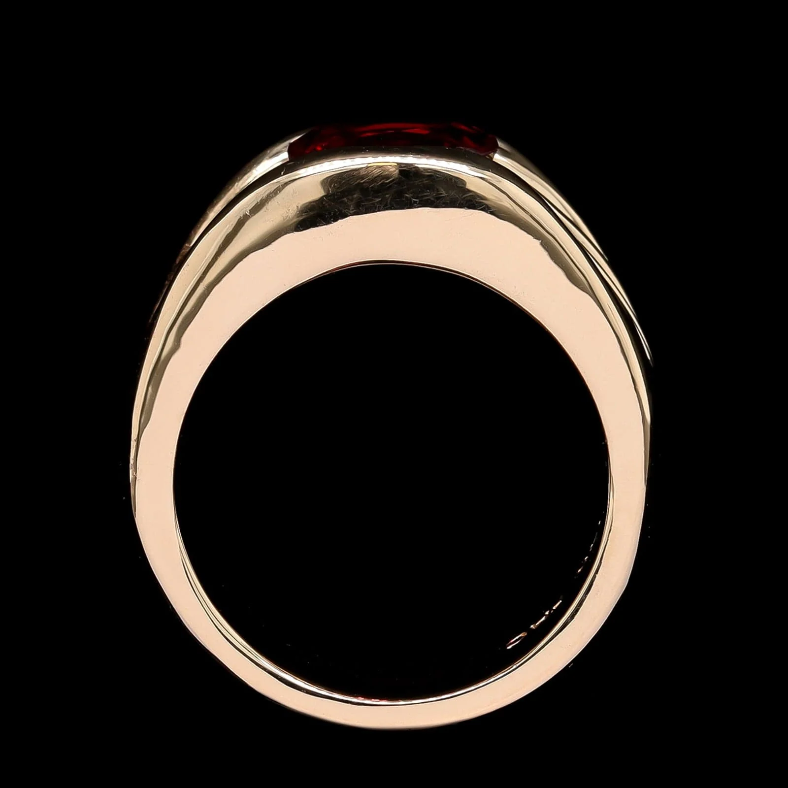 14K Yellow Gold Estate Red Spinel Ring - Image 3
