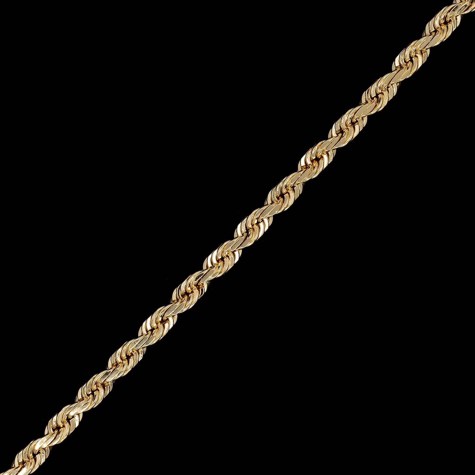 14K Yellow Gold Estate Rope Bracelet - Image 2