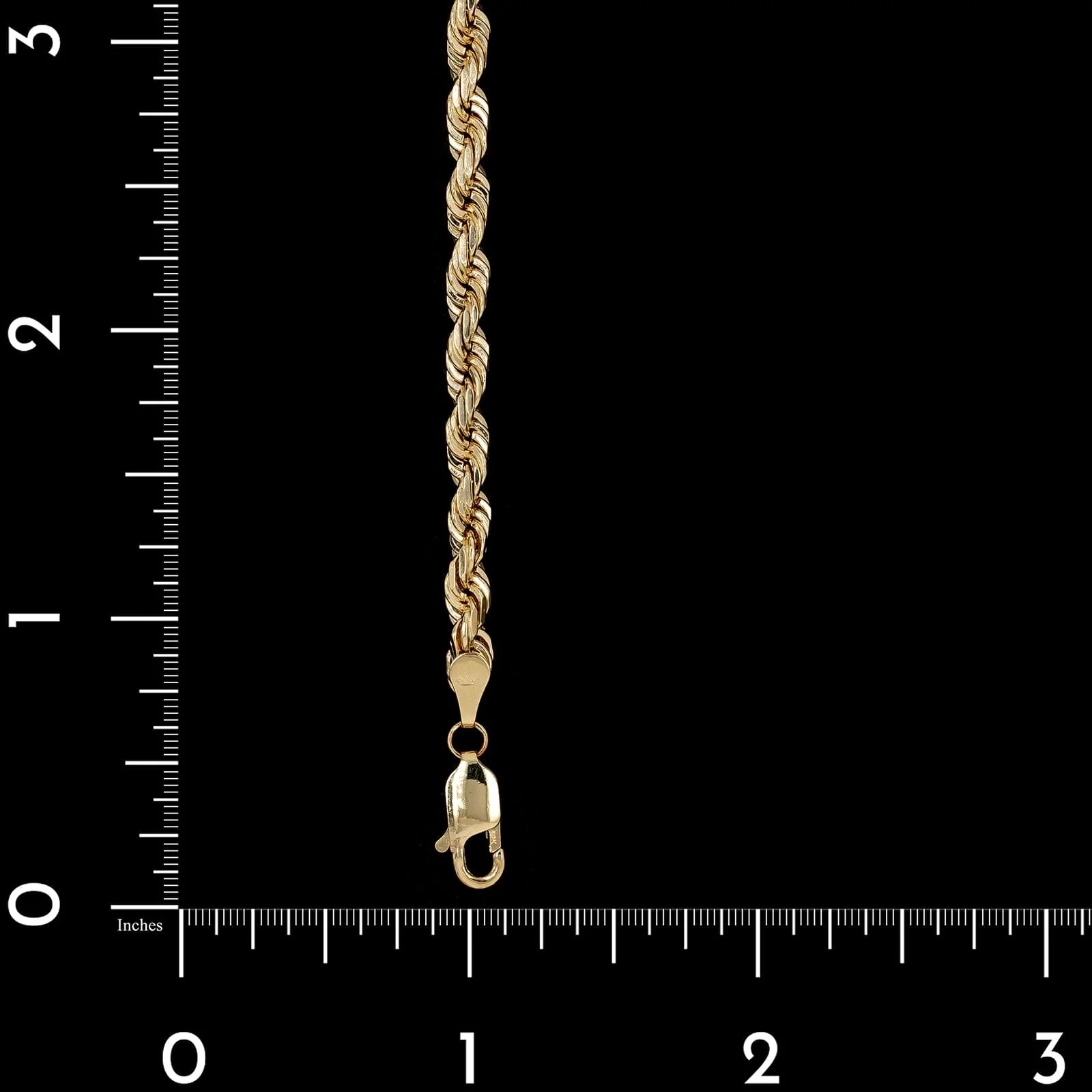 14K Yellow Gold Estate Rope Bracelet - Image 3
