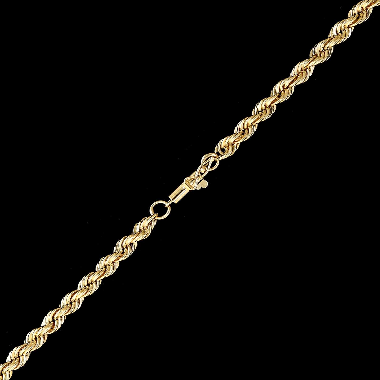 14K Yellow Gold Estate Rope Chain - Image 2