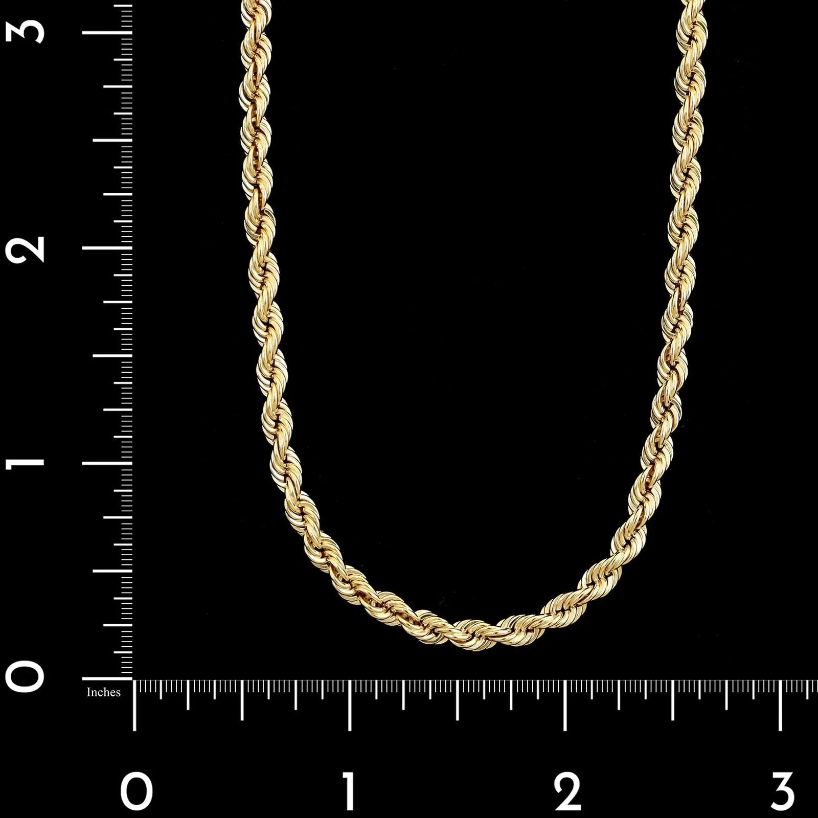 14K Yellow Gold Estate Rope Chain - Image 3