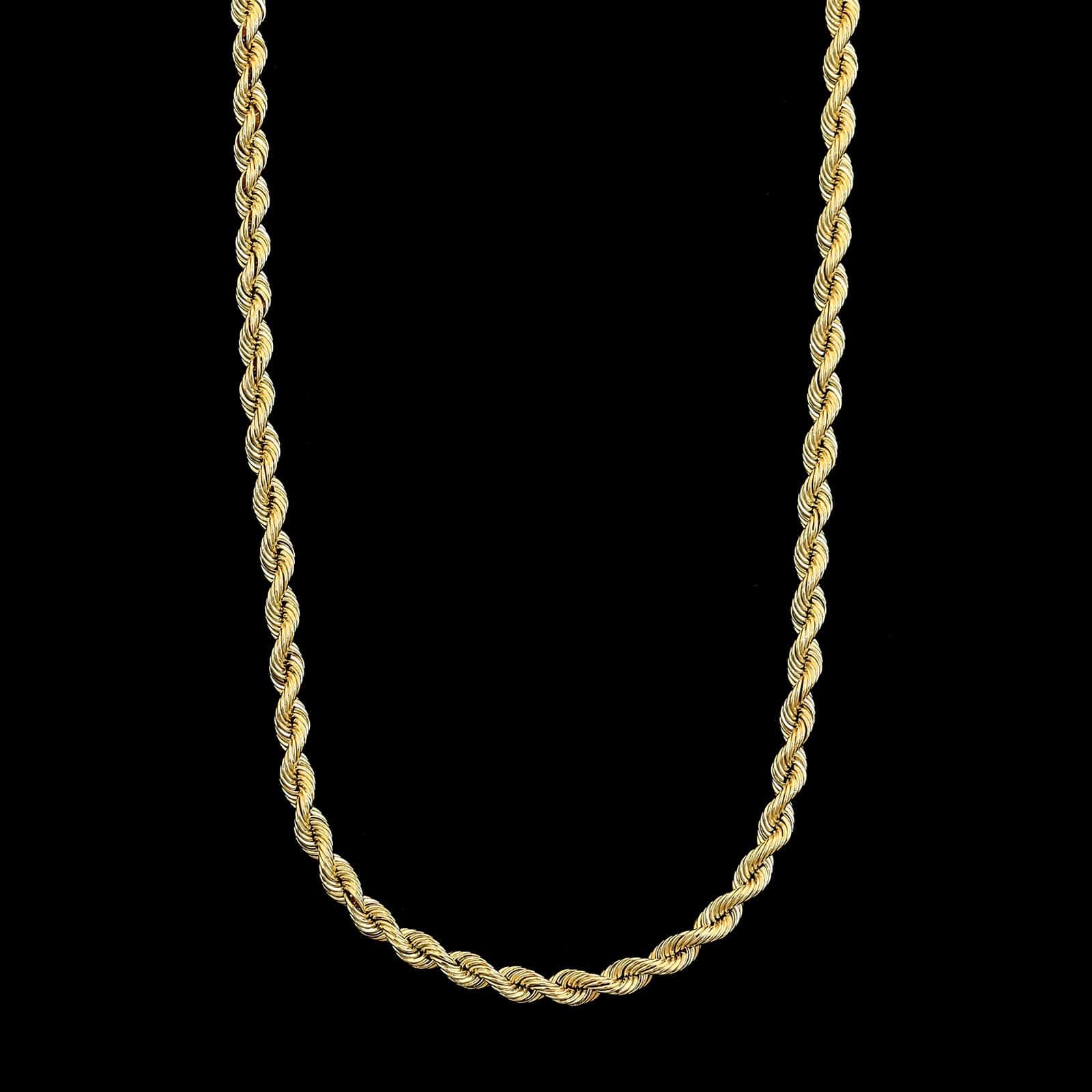 14K Yellow Gold Estate Rope Chain