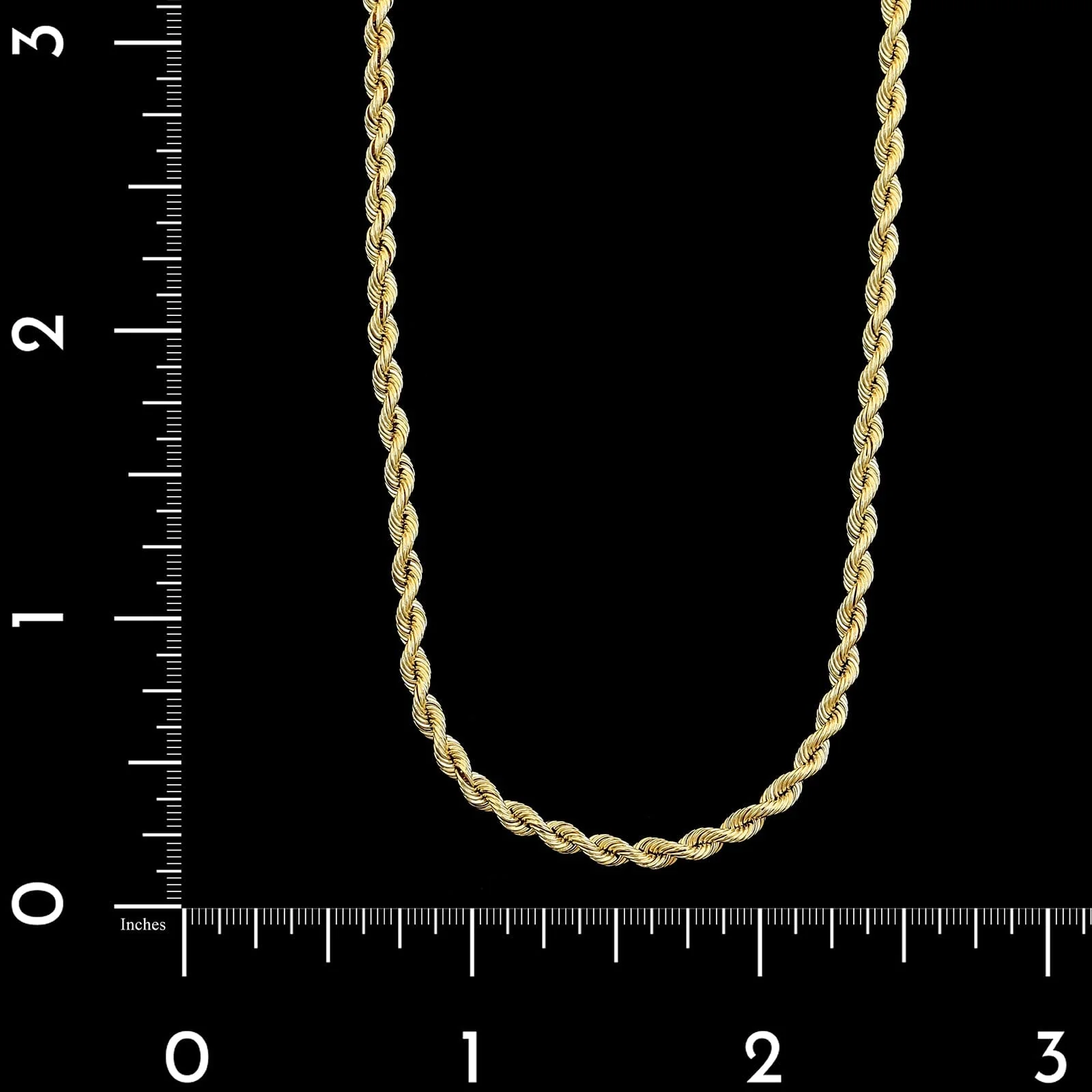 14K Yellow Gold Estate Rope Chain - Image 3