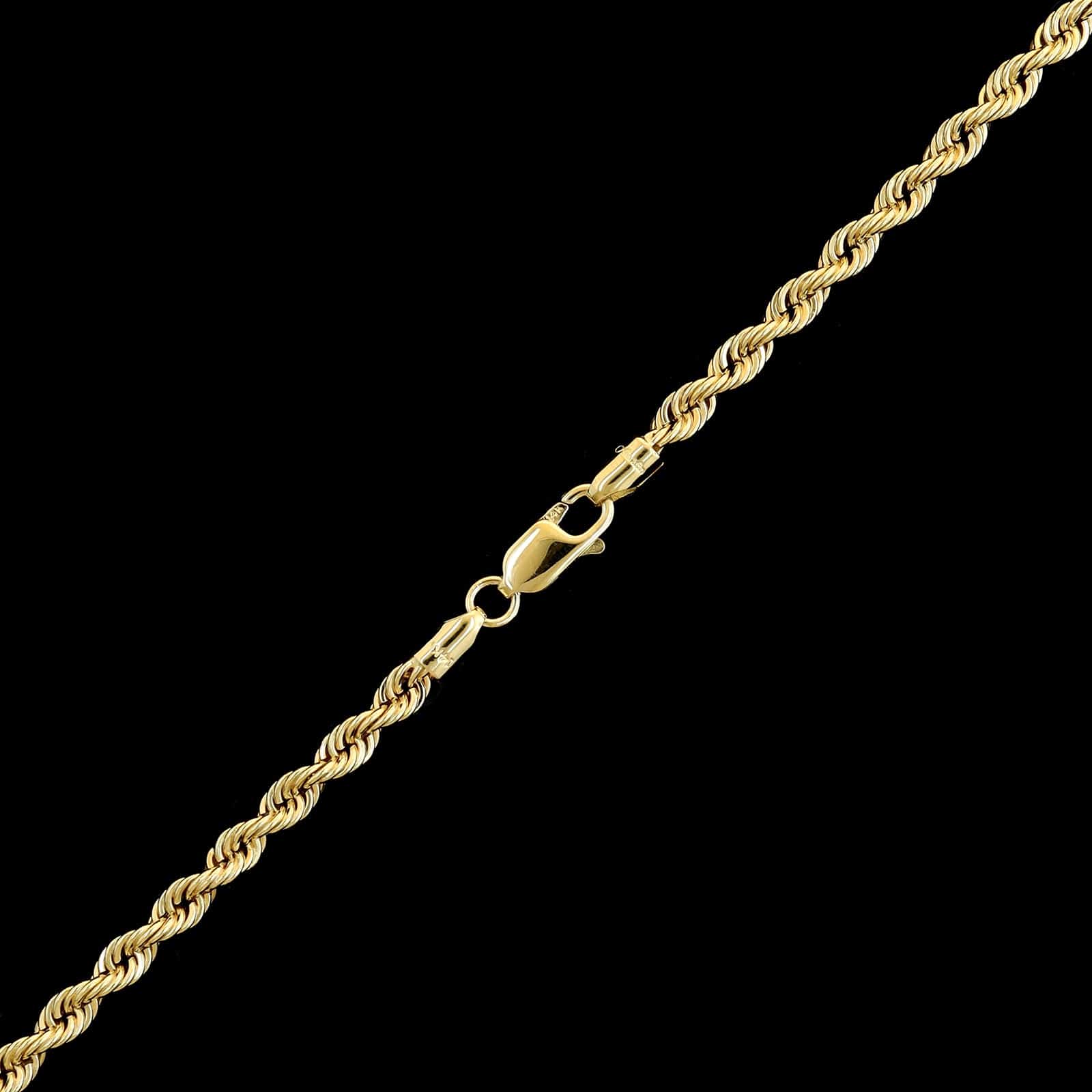 14K Yellow Gold Estate Rope Chain - Image 2