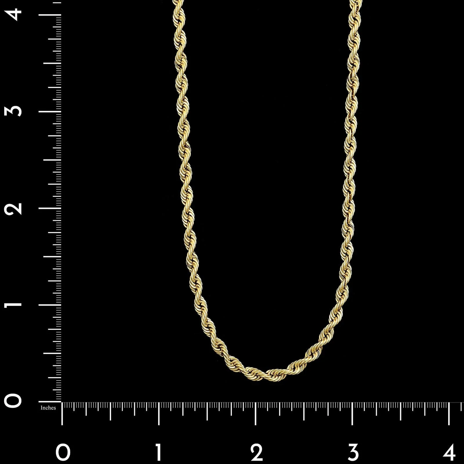 14K Yellow Gold Estate Rope Chain - Image 3