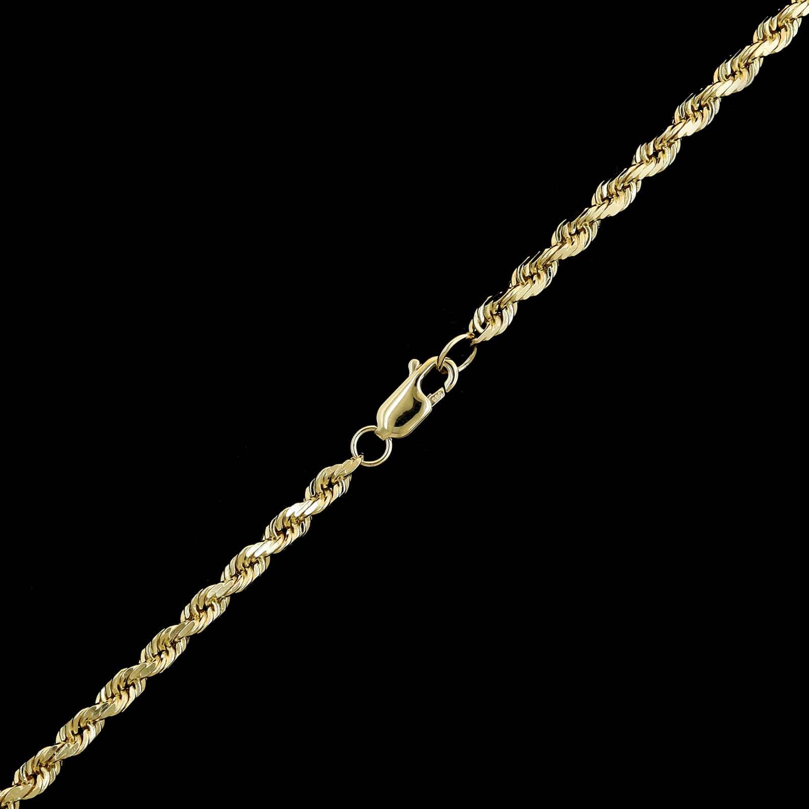 14K Yellow Gold Estate Rope Chain - Image 2
