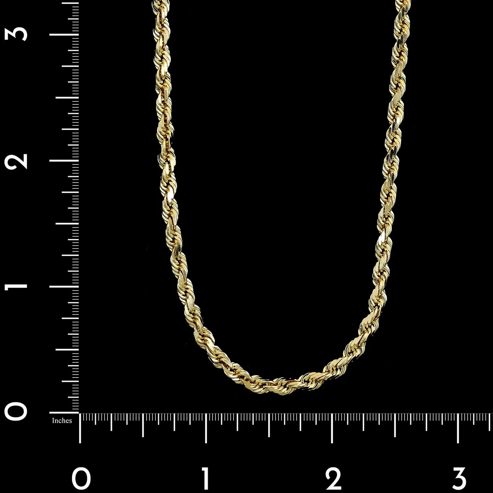 14K Yellow Gold Estate Rope Chain - Image 3