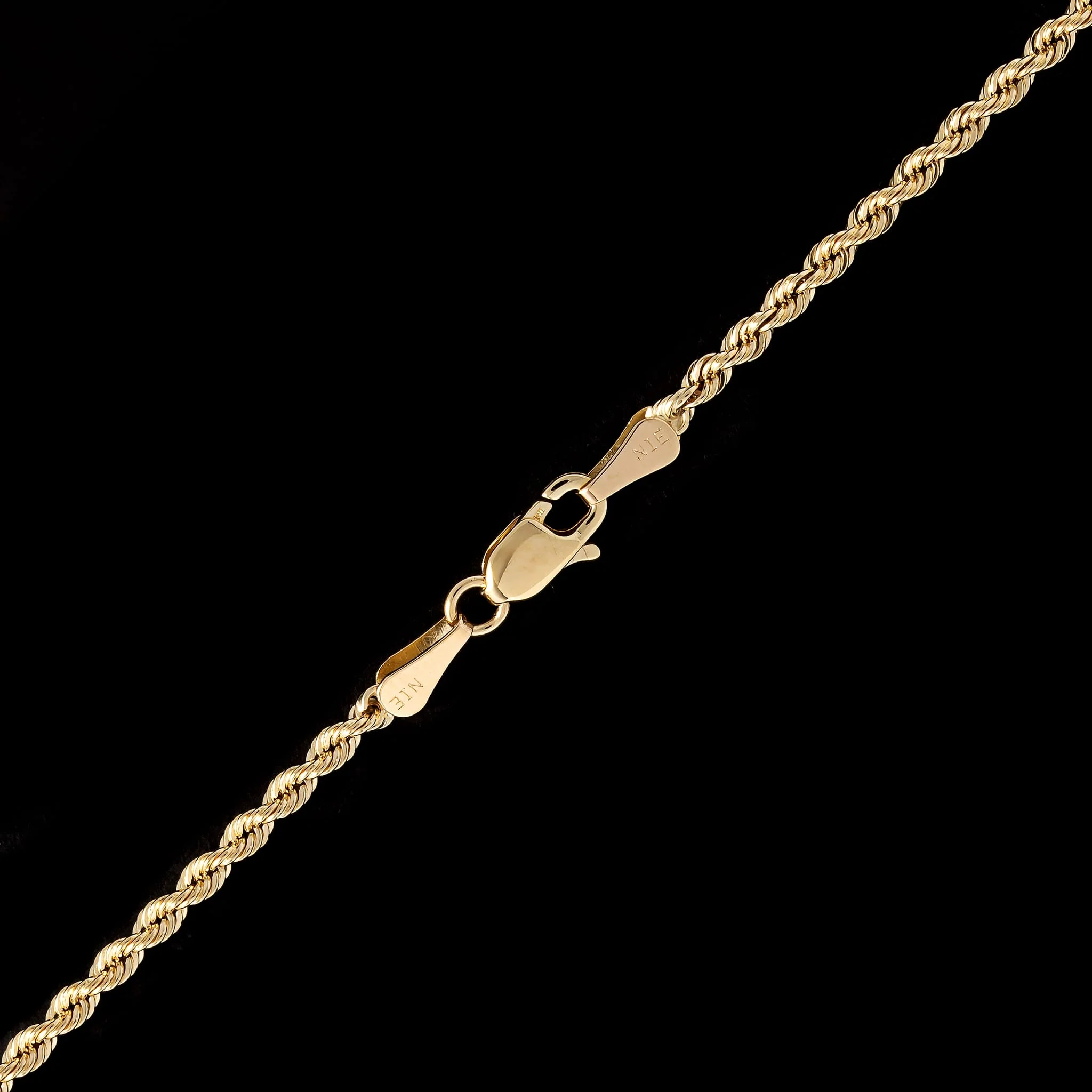 14K Yellow Gold Estate Rope Chain - Image 2