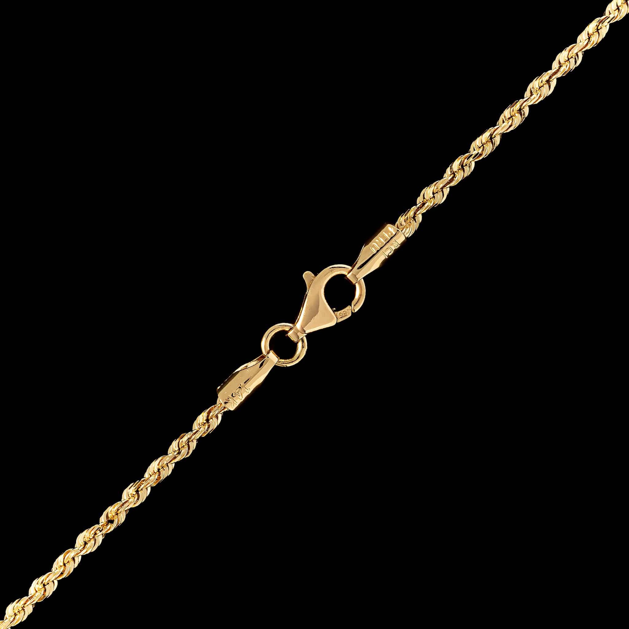 14K Yellow Gold Estate Rope Chain - Image 2