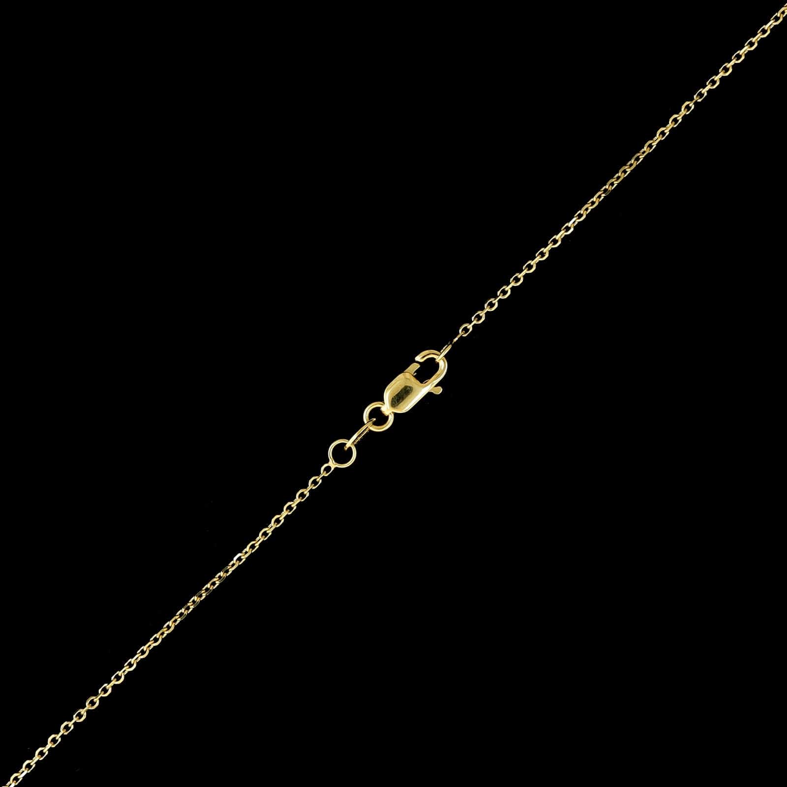 14K Yellow Gold Estate Sapphire Pendant Necklace - Image 3