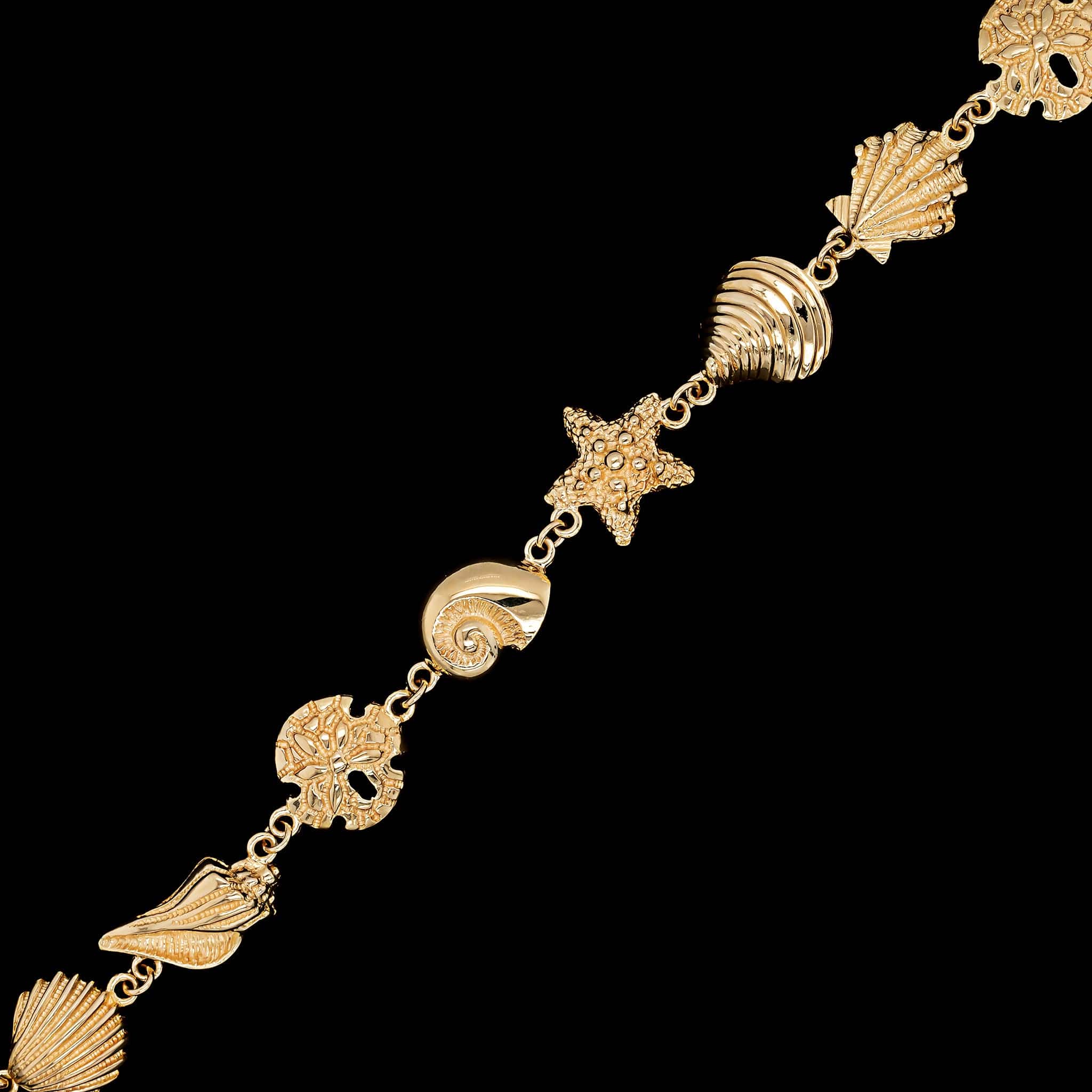 14K Yellow Gold Estate Sea Life Bracelet - Image 2