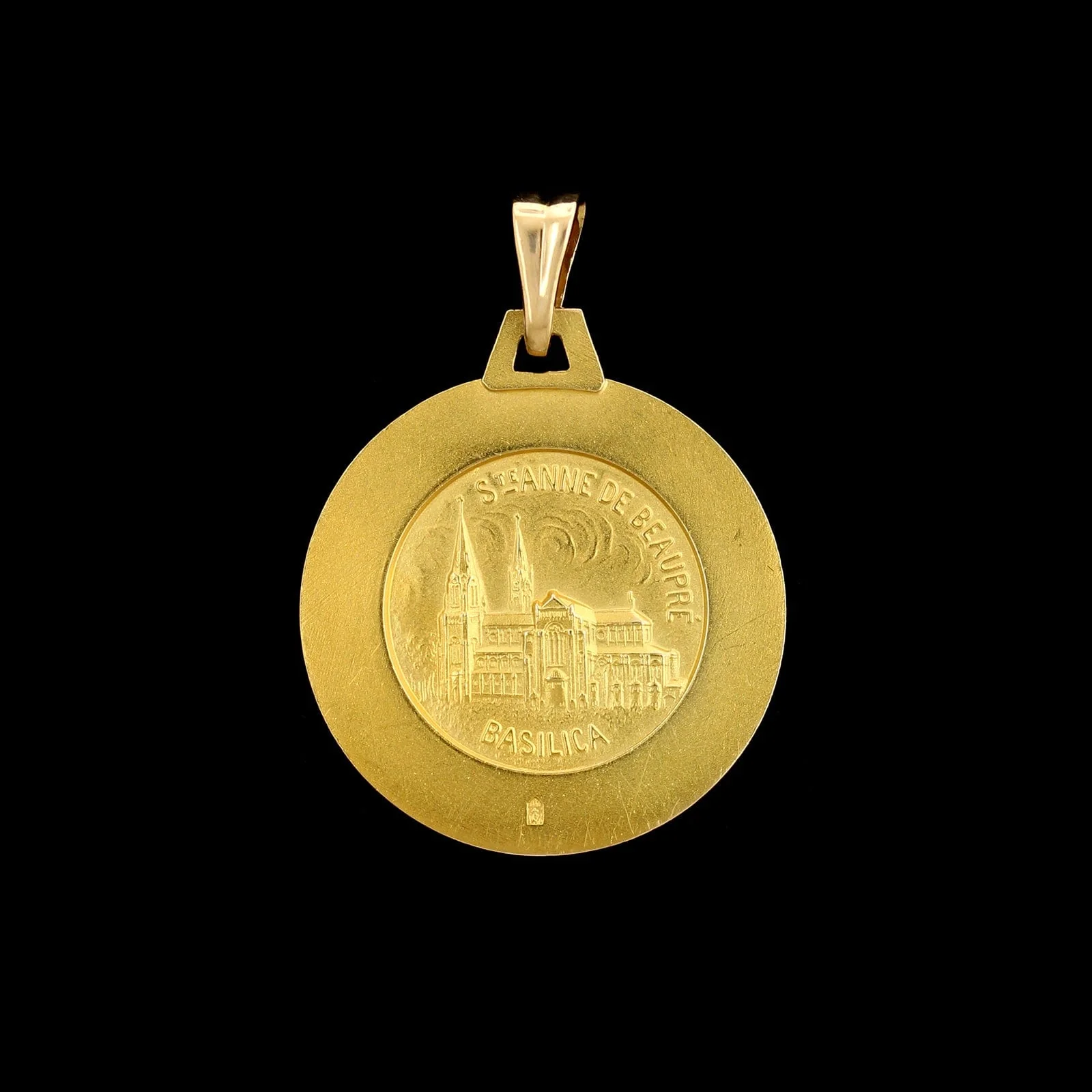 14K Yellow Gold Estate St. Ann Medal - Image 2