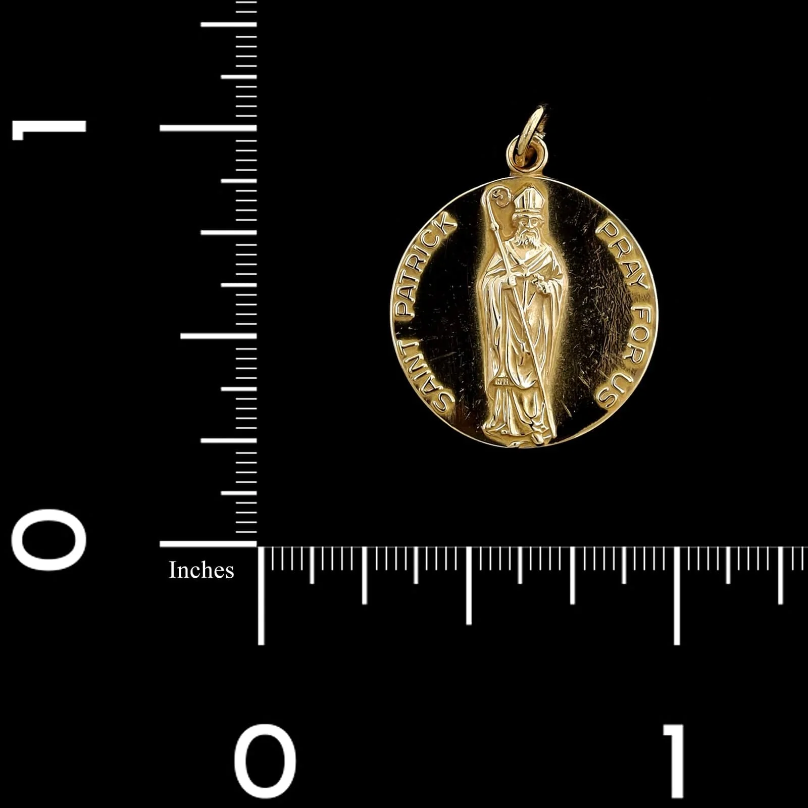 14K Yellow Gold Estate St. Patrick Medal - Image 3