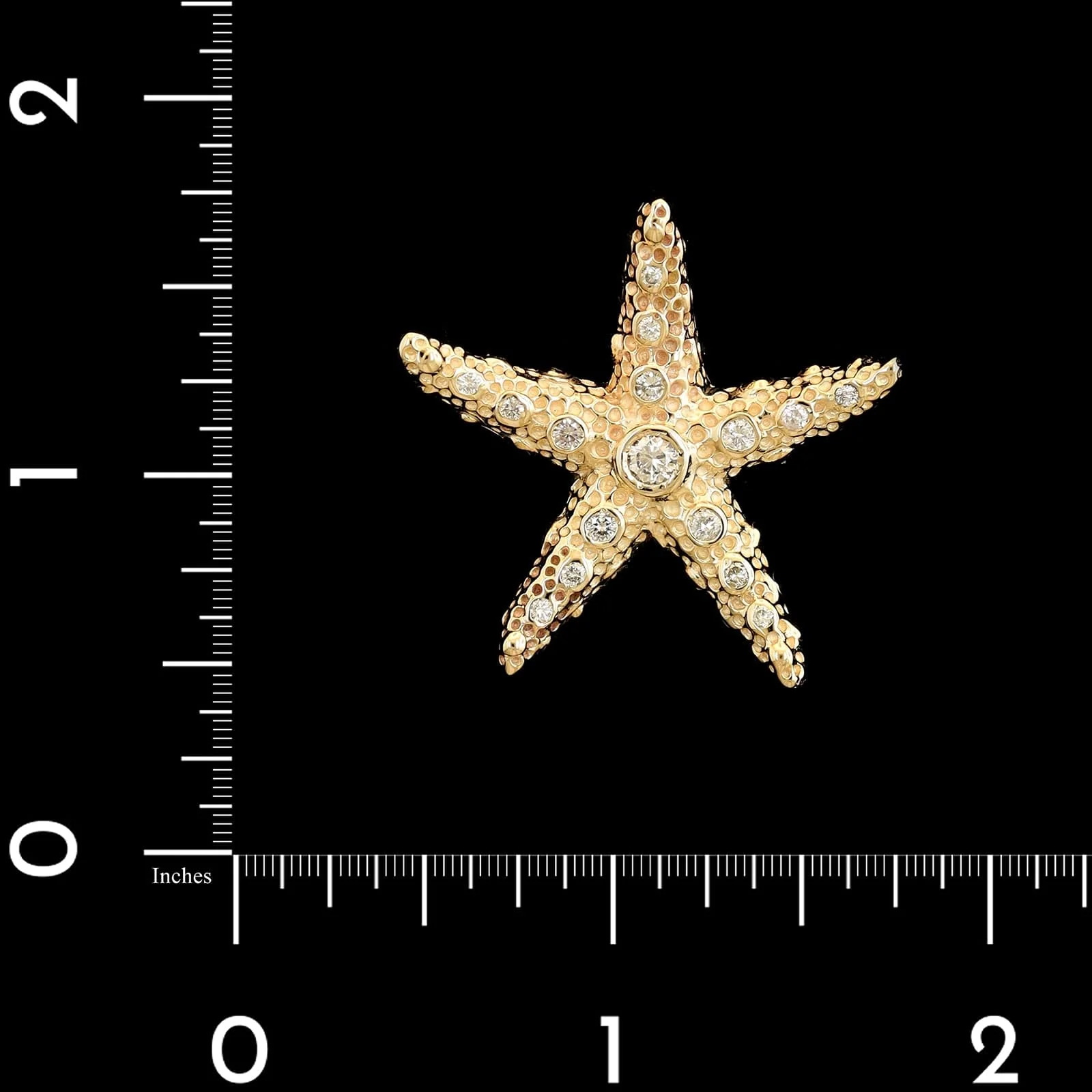 14K Yellow Gold Estate Starfish Pendant - Image 3