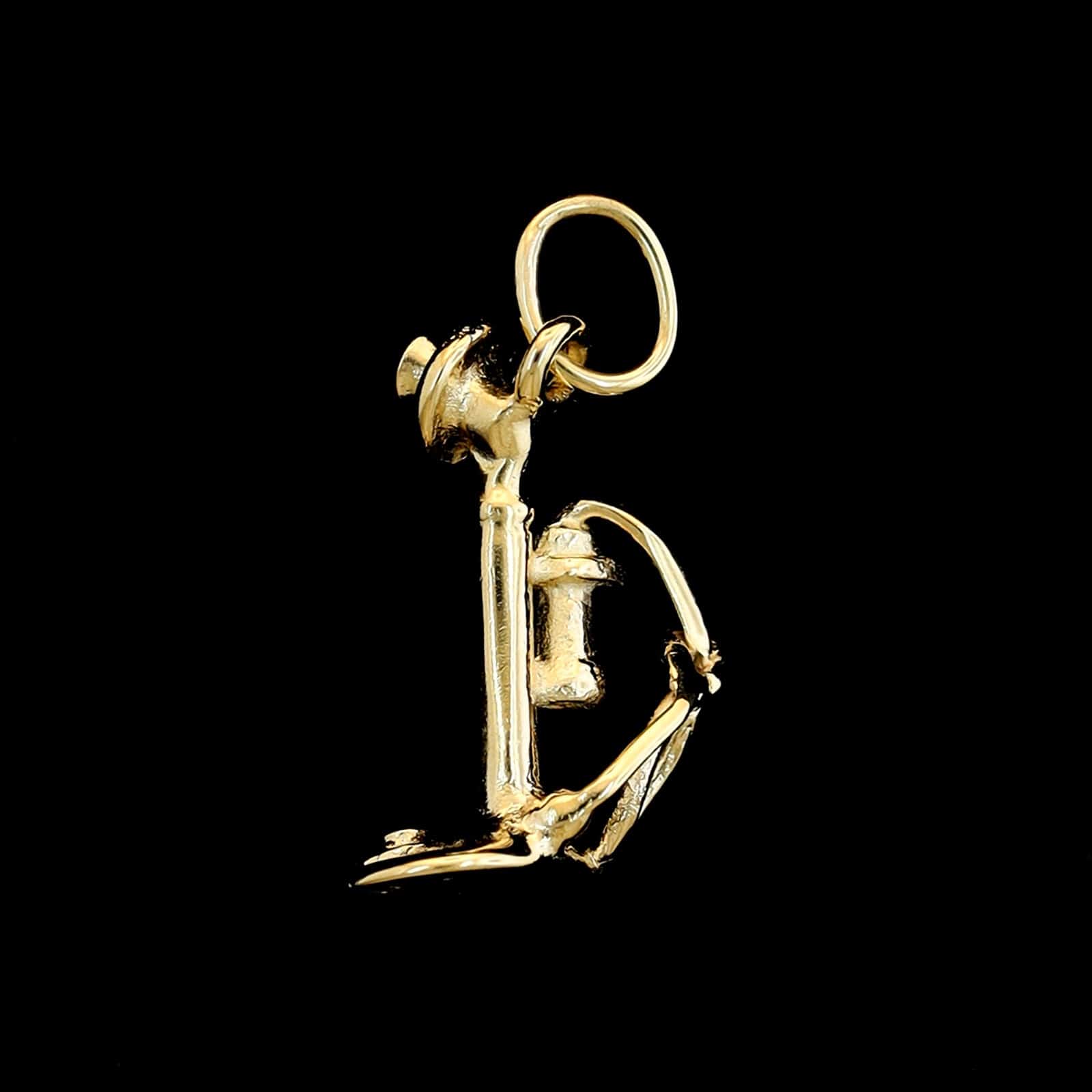 14K Yellow Gold Estate Telephone Charm - Image 2