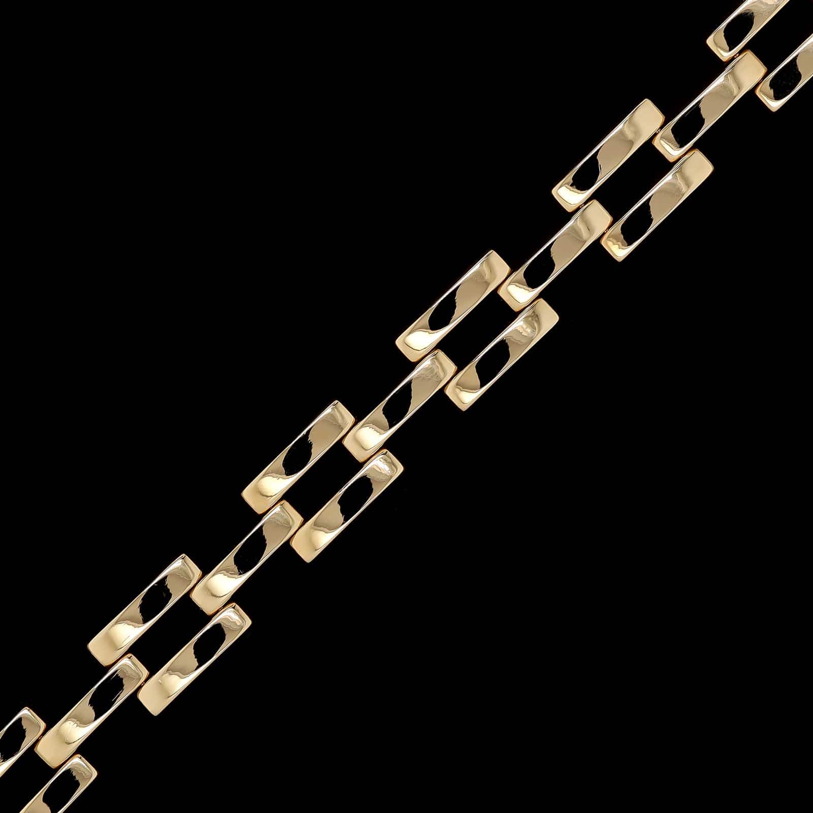 14K Yellow Gold Estate Three Row Bracelet - Image 2