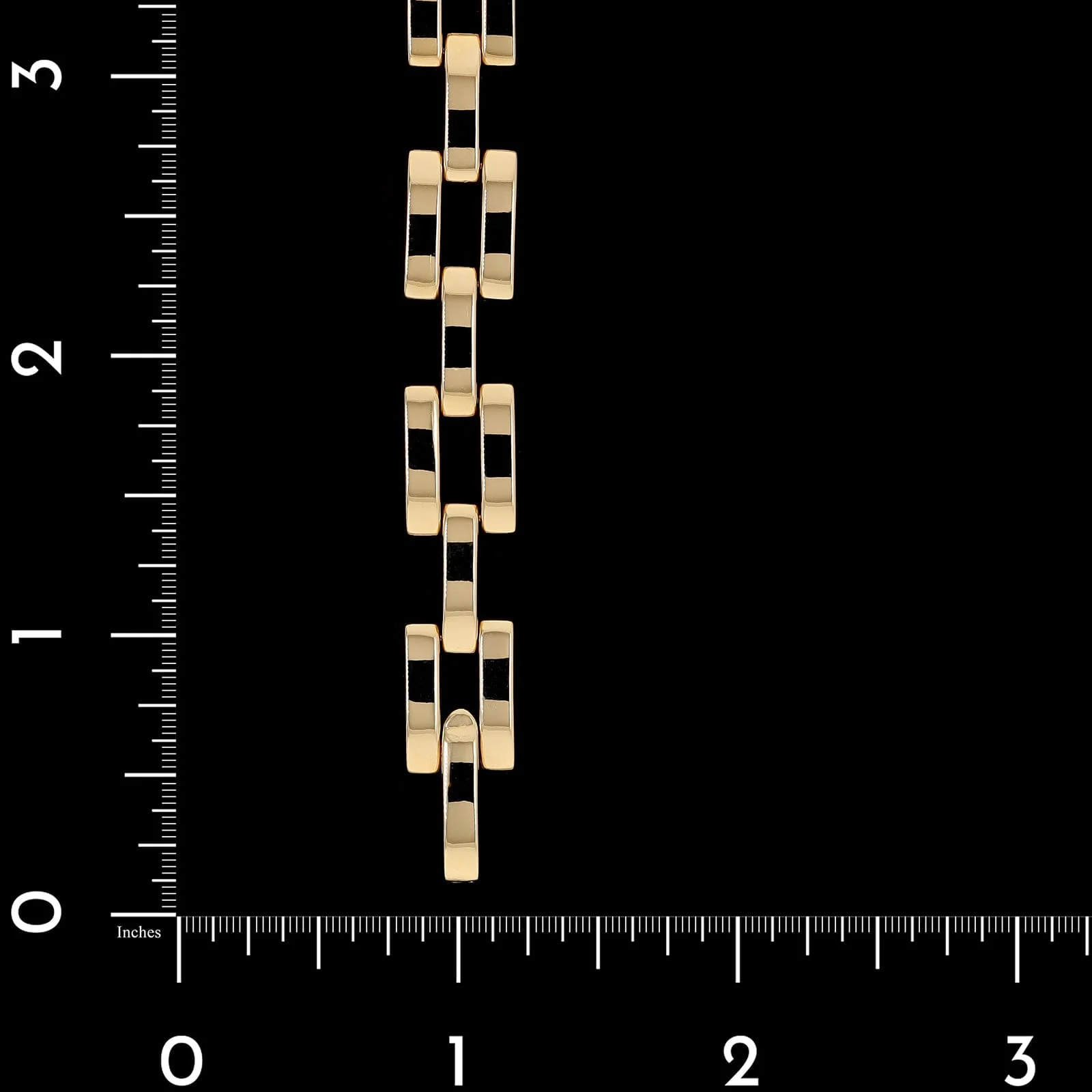 14K Yellow Gold Estate Three Row Bracelet - Image 3
