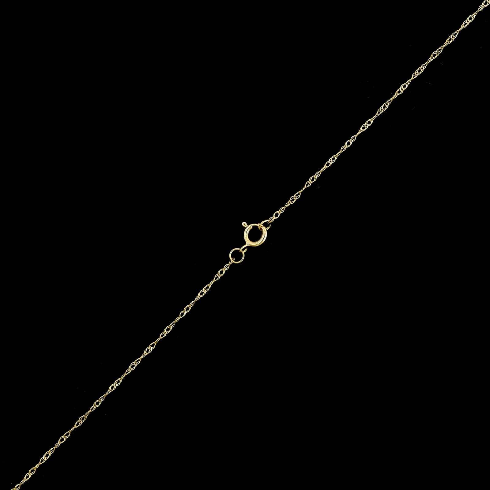 14K Yellow Gold Estate Tsavorite Garnet Diamond Halo Pendant Necklace - Image 3