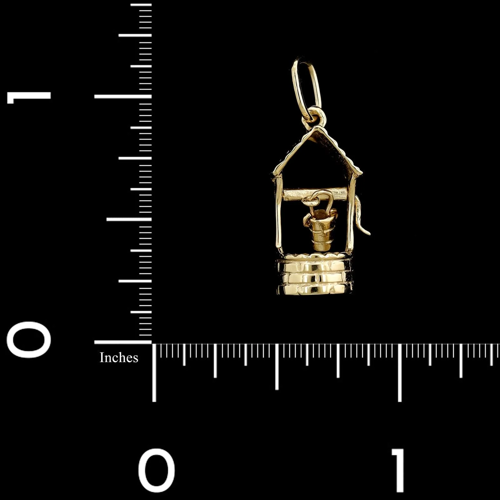 14K Yellow Gold Estate Water Well Charm - Image 3