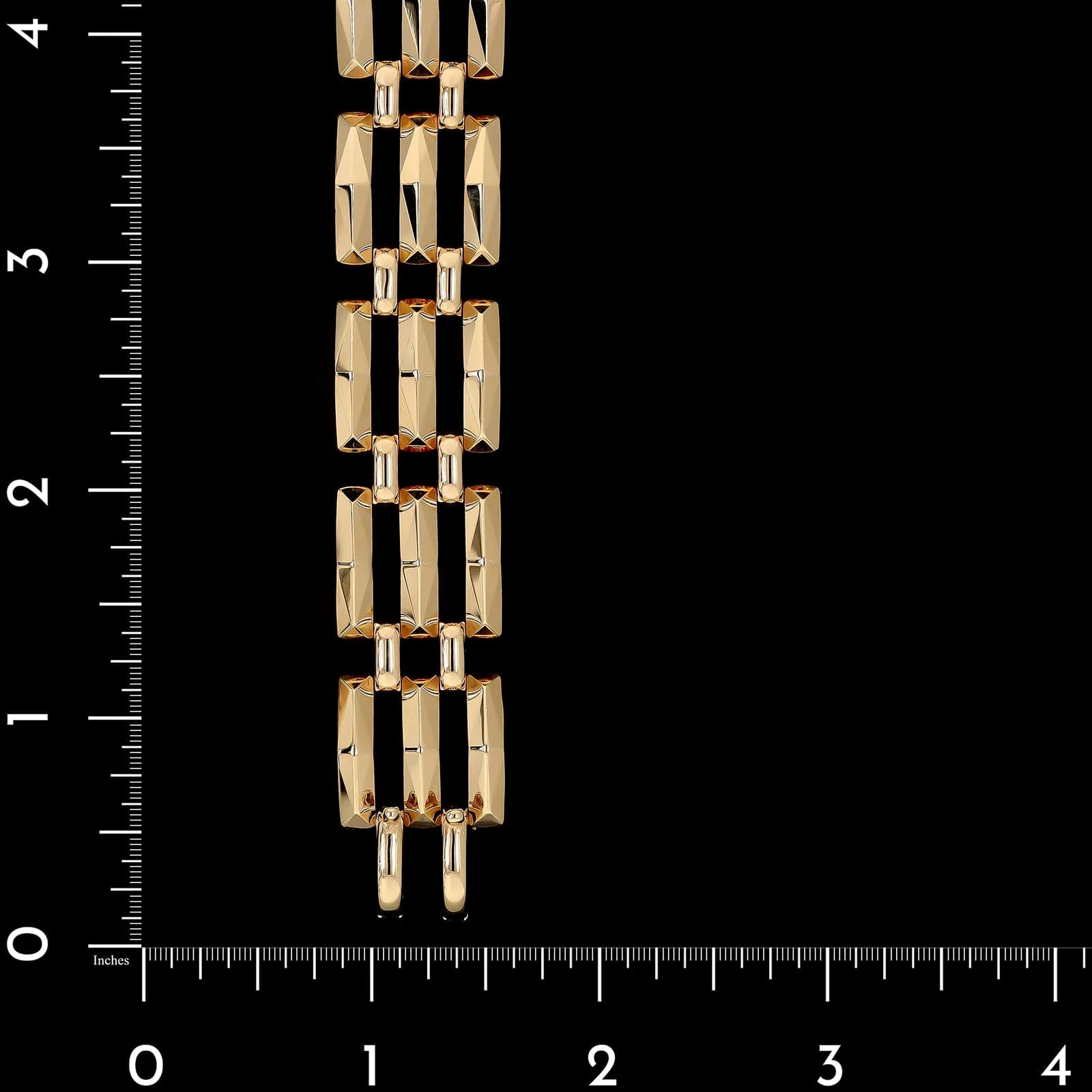 14K Yellow Gold Fancy Link Bracelet - Image 3