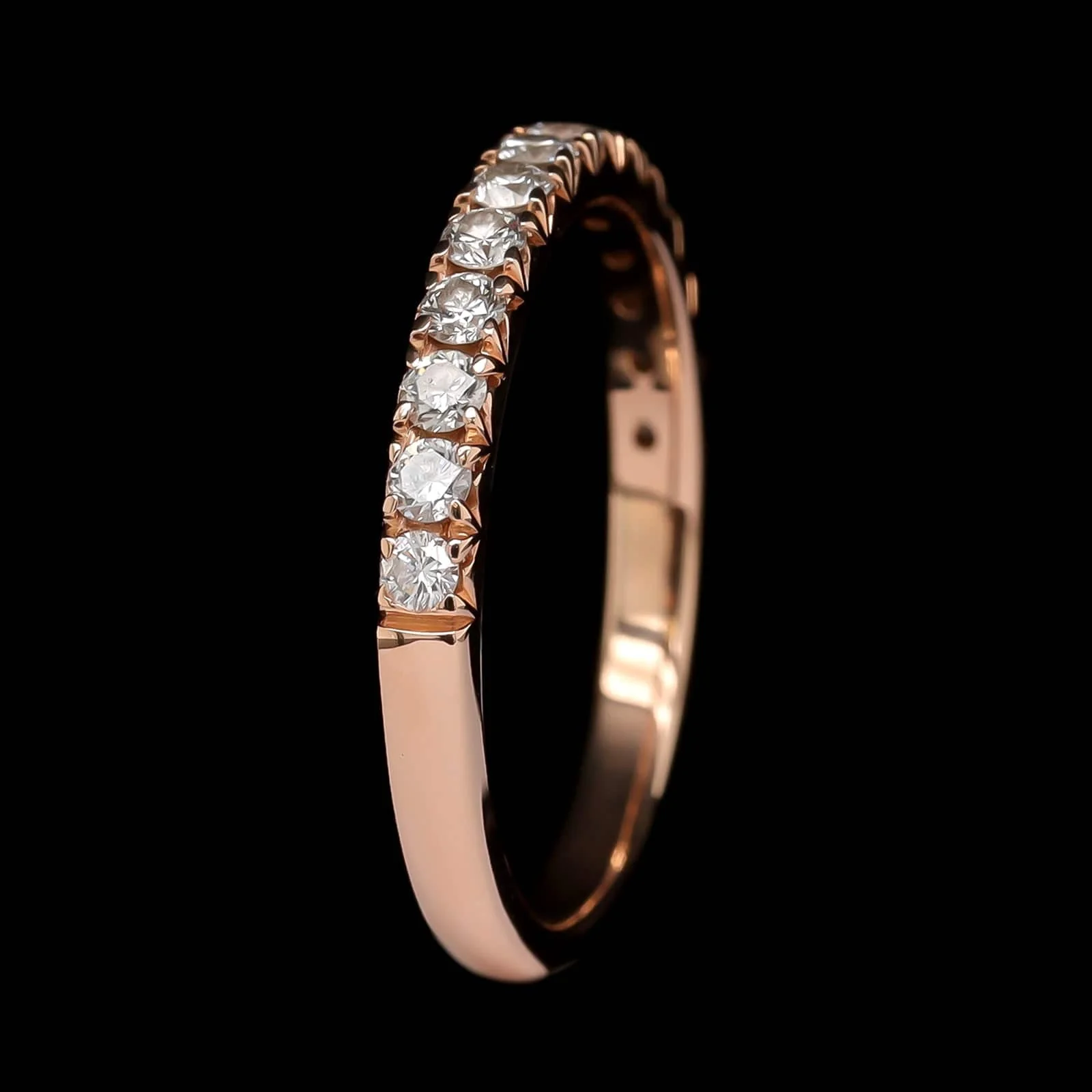 18K Rose Gold Estate Diamond Band - Image 3
