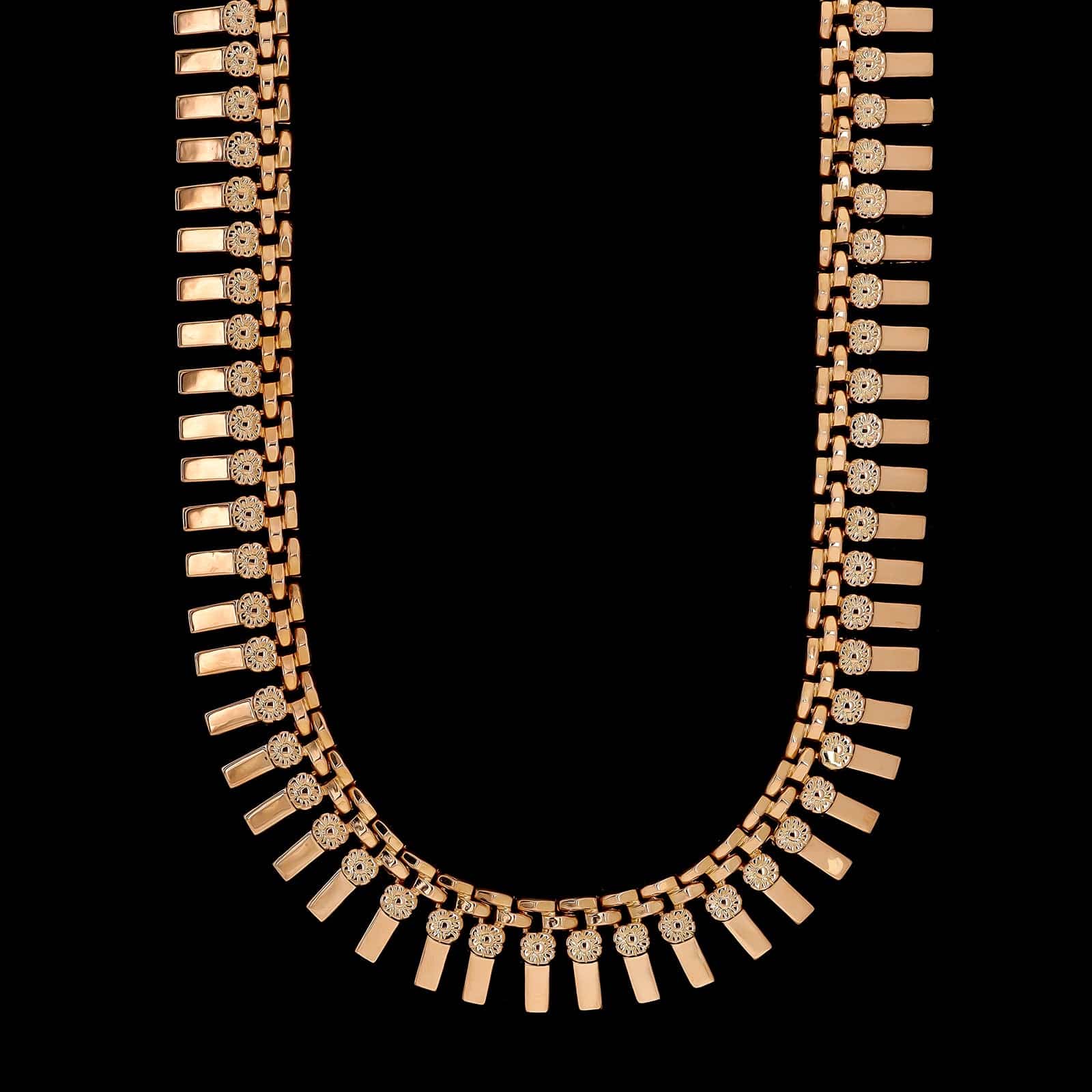 18K Rose Gold Estate Fringe Necklace