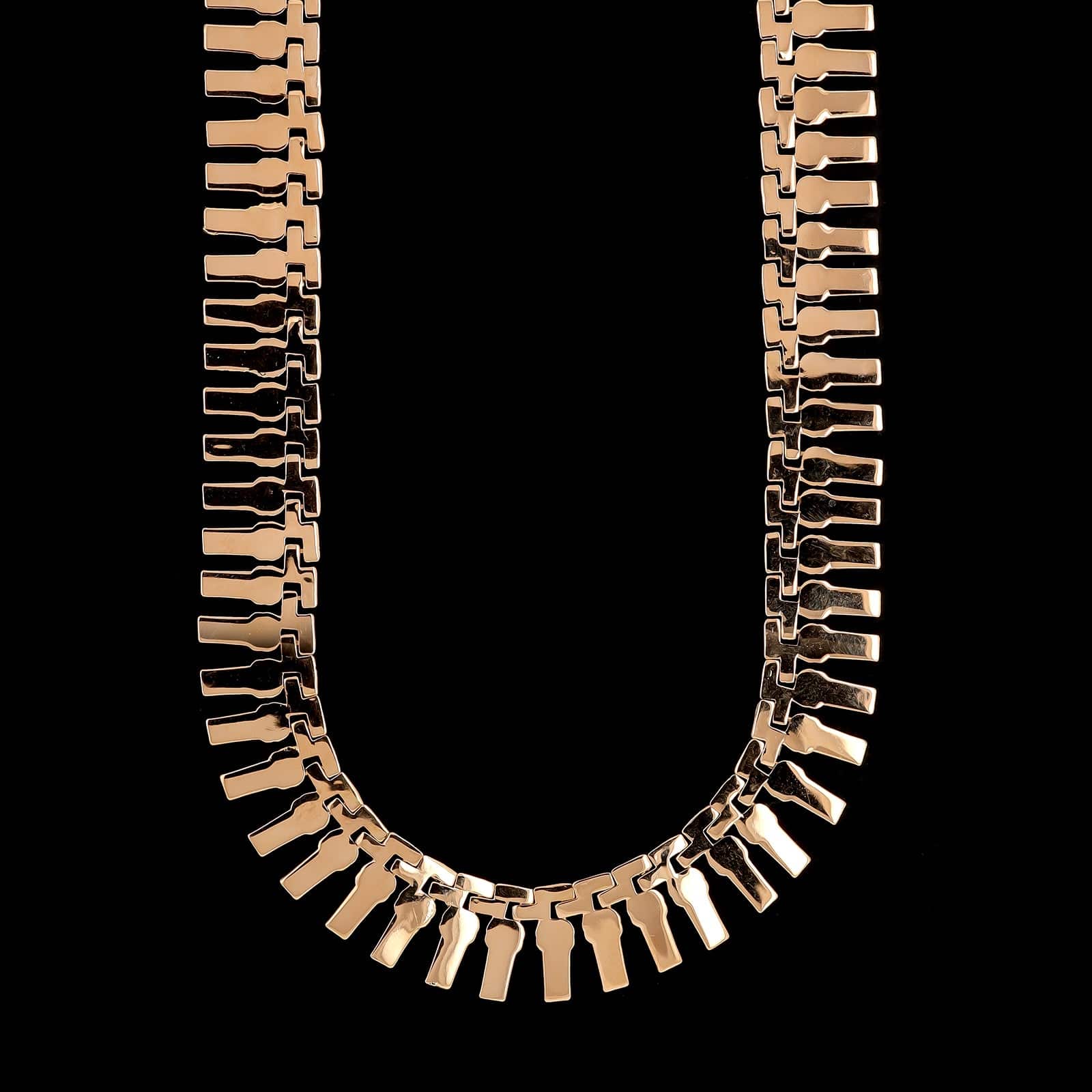 18K Rose Gold Estate Fringe Necklace - Image 3