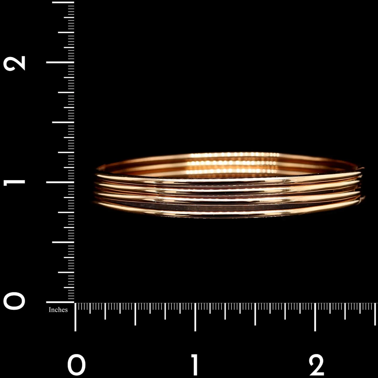 18K Rose Gold Estate Set of Four Bangles - Image 4
