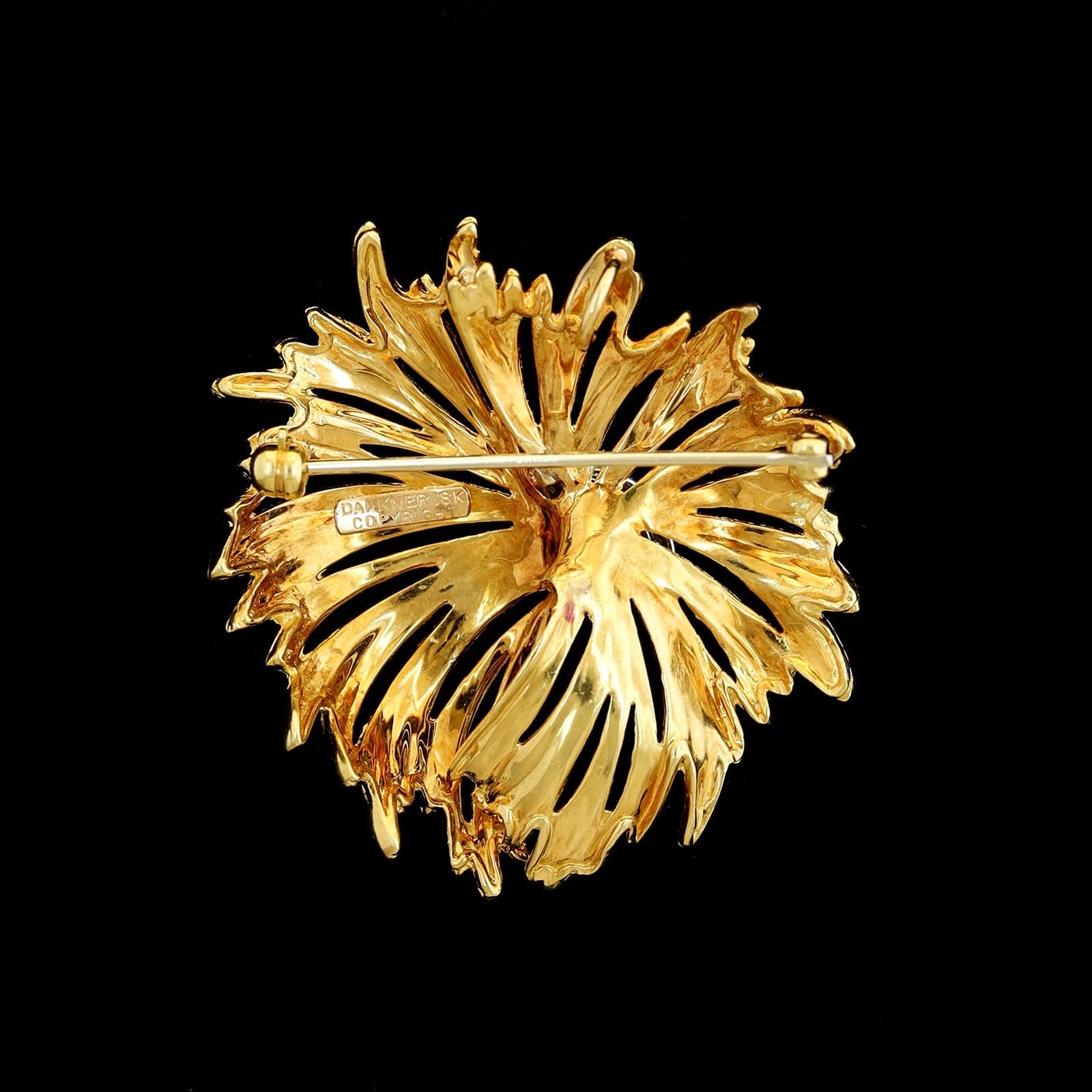 18K Two-tone Gold Estate Dankner Diamond Pin - Image 2