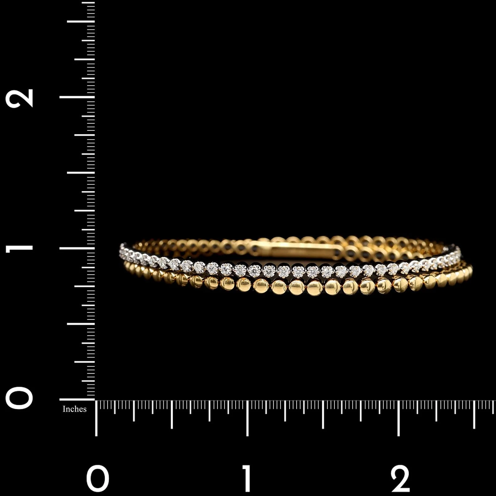 18K Two-tone Gold Estate Diamond Bracelet - Image 3