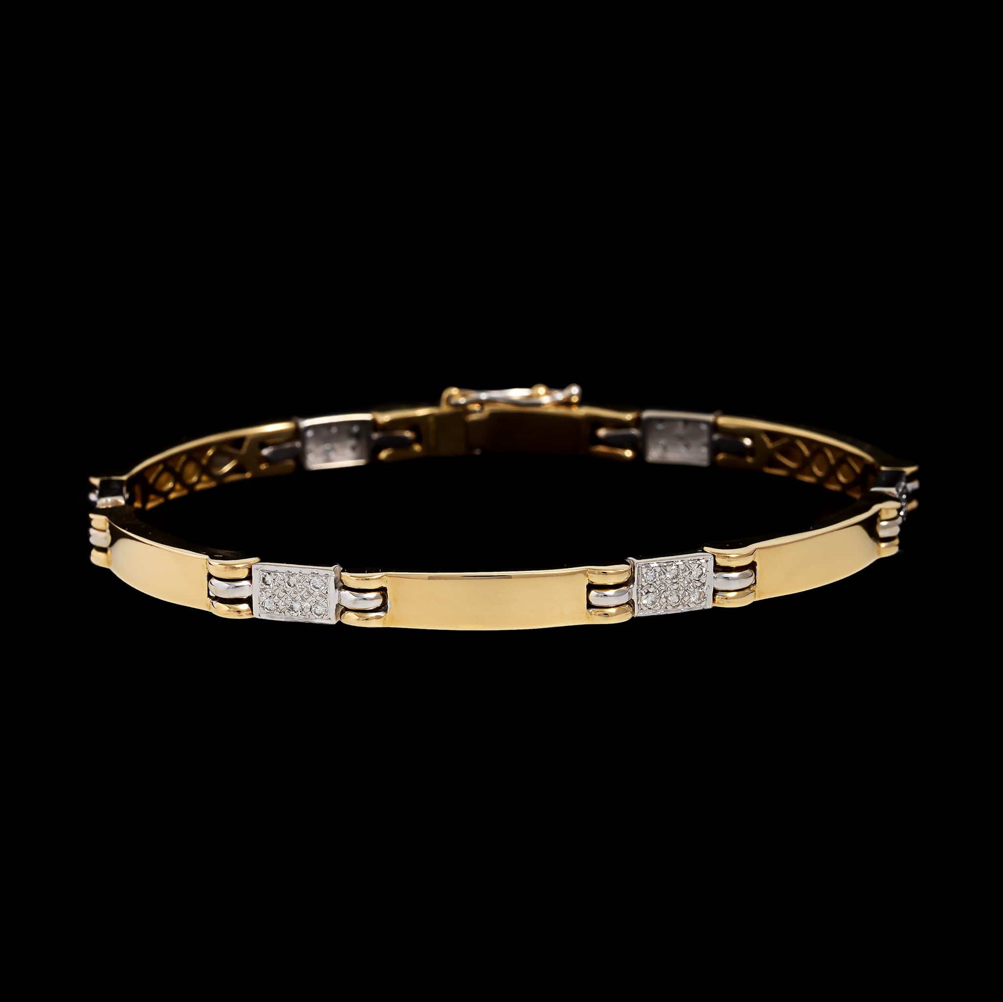 18K Two-tone Gold Estate Diamond Bracelet