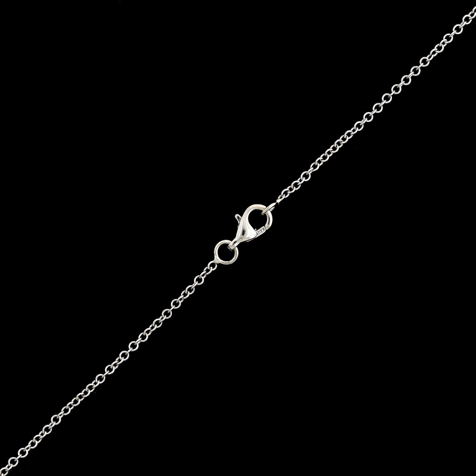 18K Two-tone Gold Estate Diamond Pendant Necklace - Image 3
