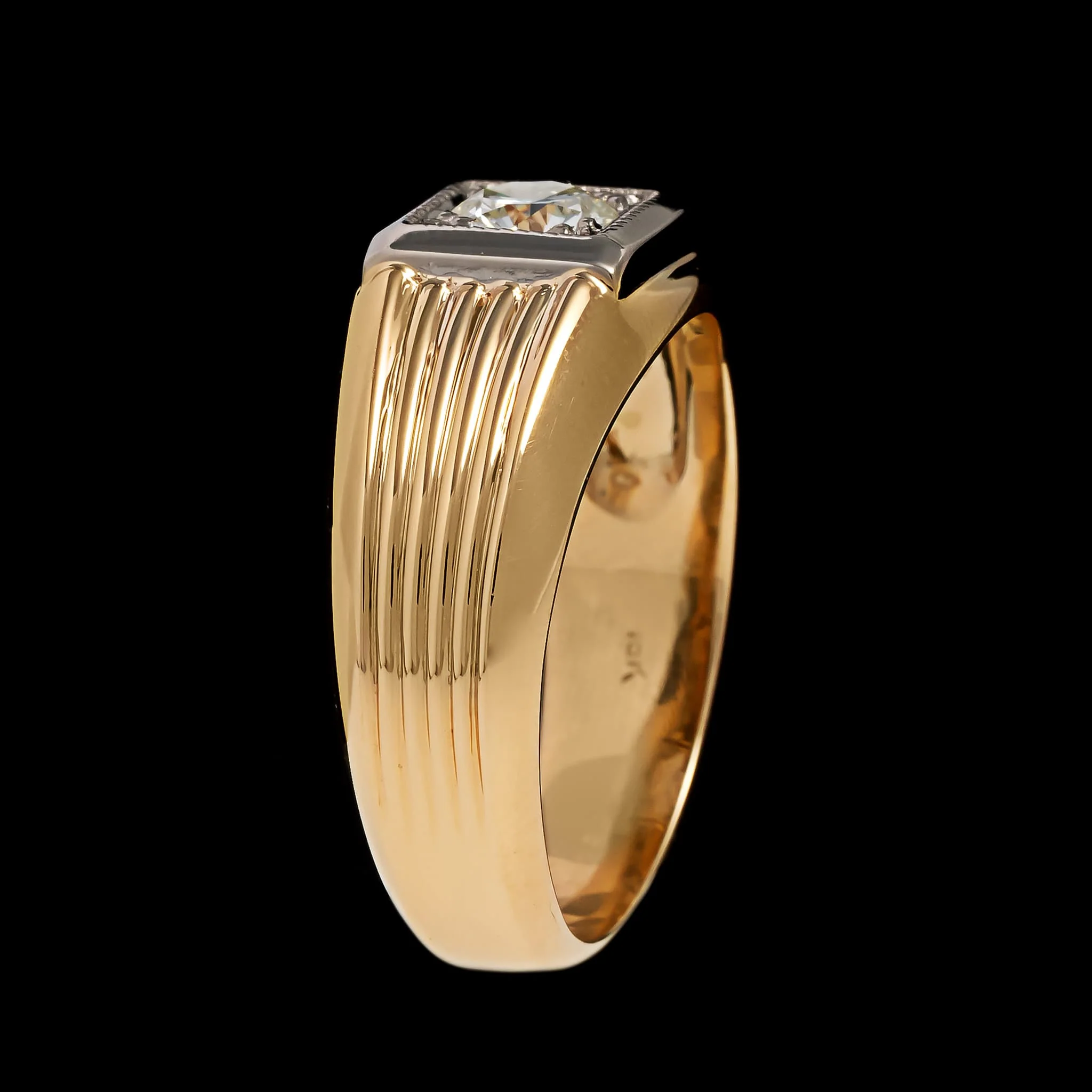 18K Two-tone Gold Estate Diamond Ring - Image 2