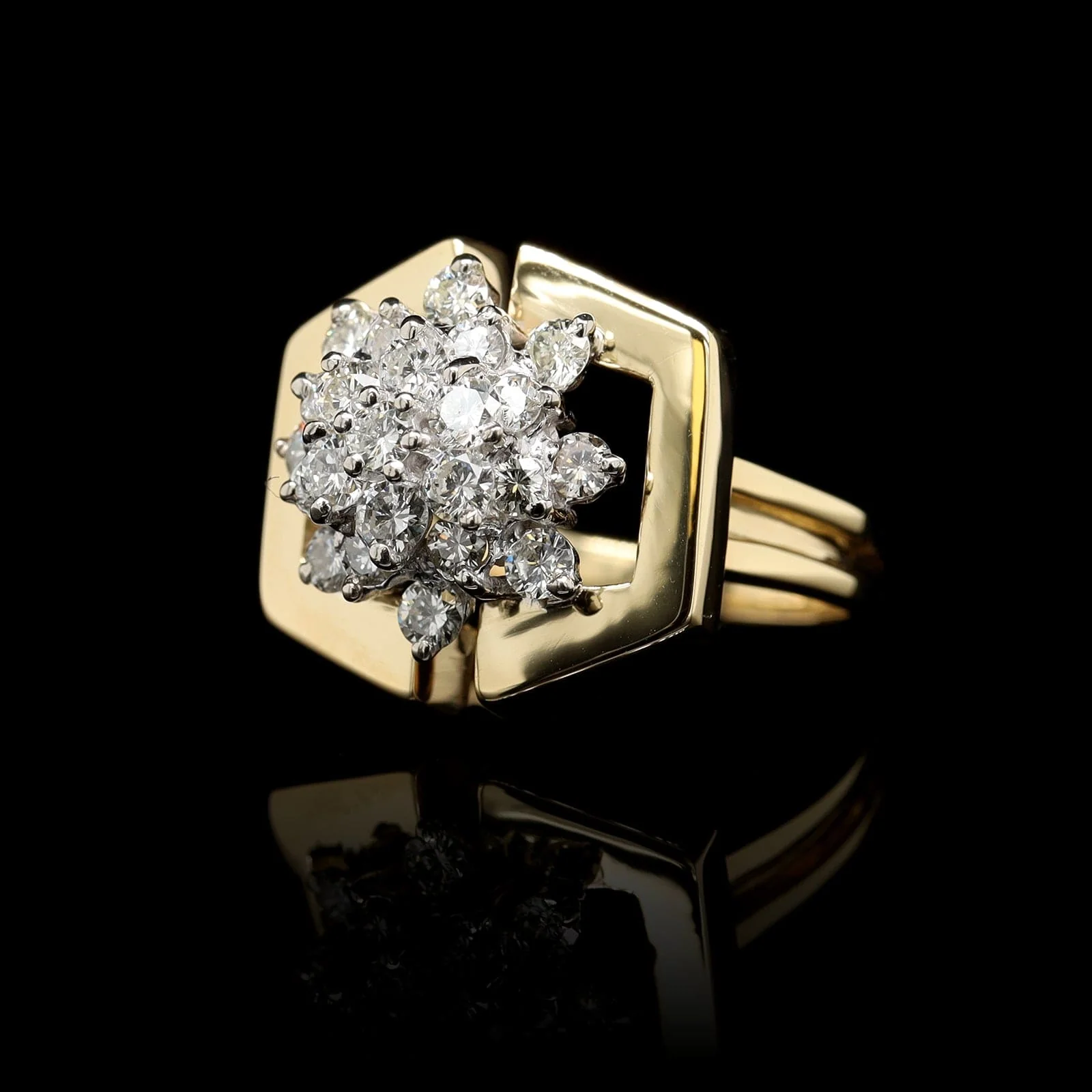 18K Two-tone Gold Estate Diamond Ring