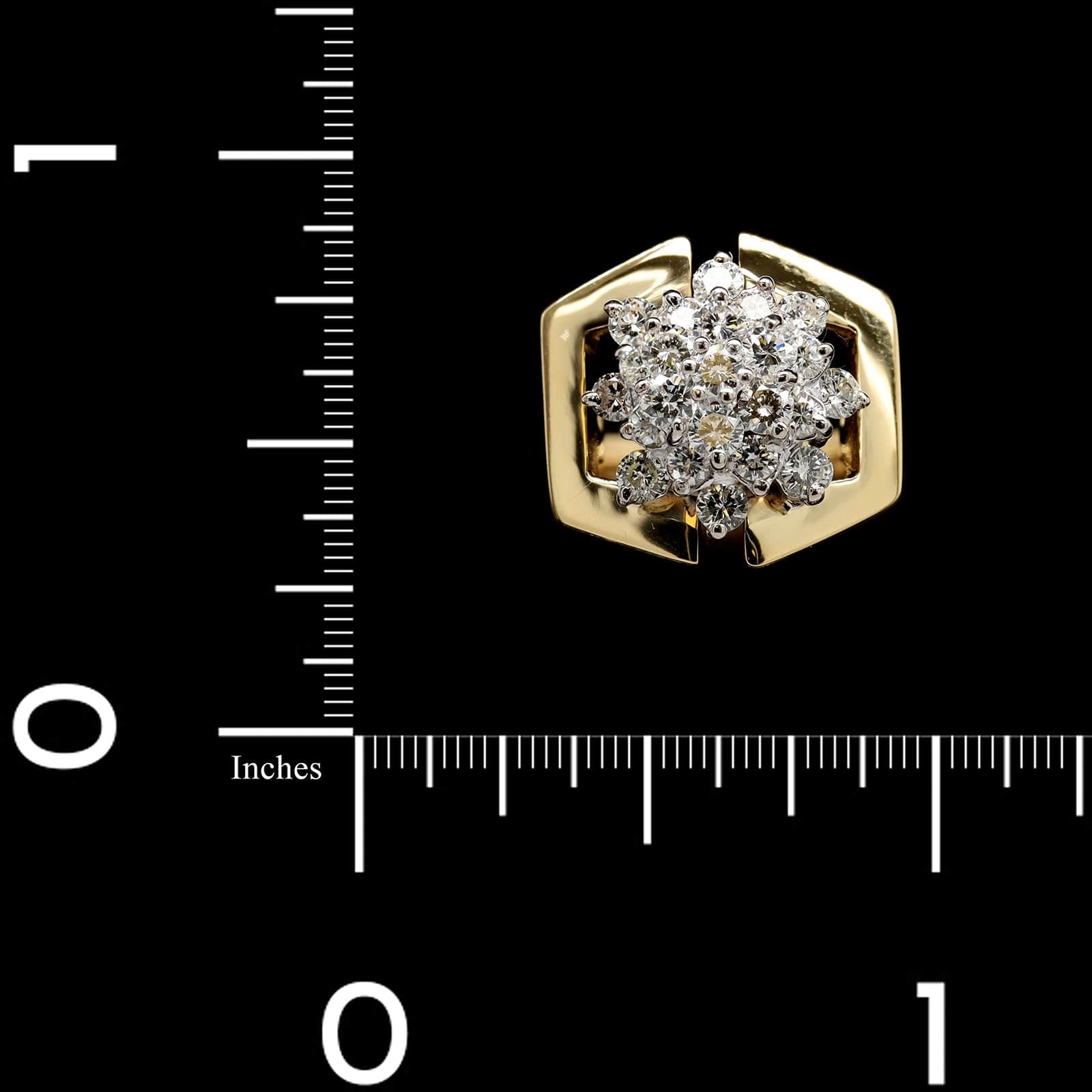 18K Two-tone Gold Estate Diamond Ring - Image 4
