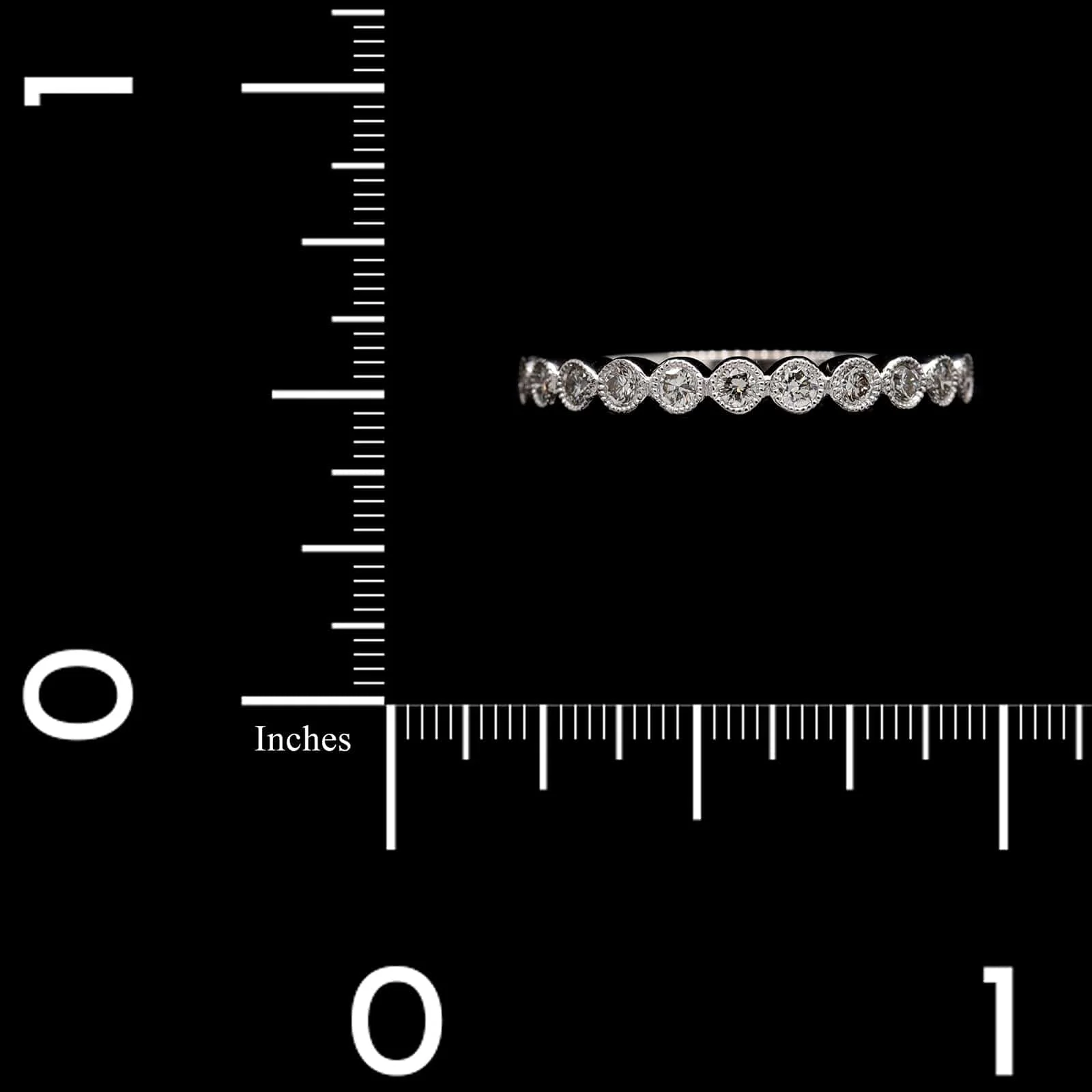 18K White Gold Estate Diamond Band - Image 4
