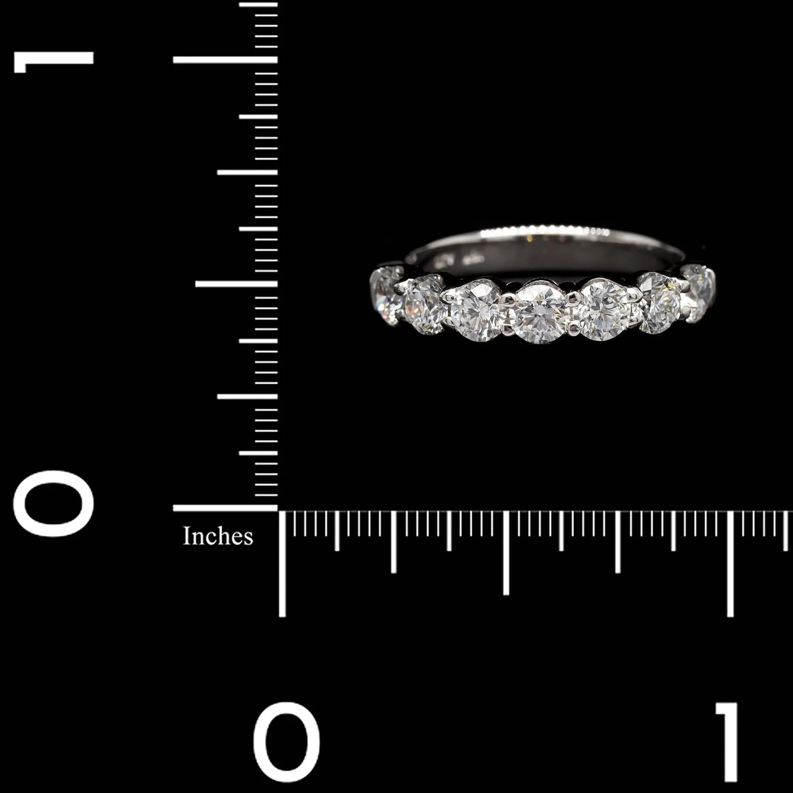 18K White Gold Estate Diamond Band - Image 4