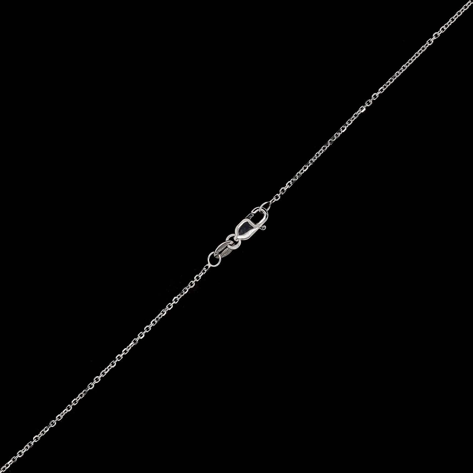 18K White Gold Estate Diamond Cluster Pendant Necklace - Image 3