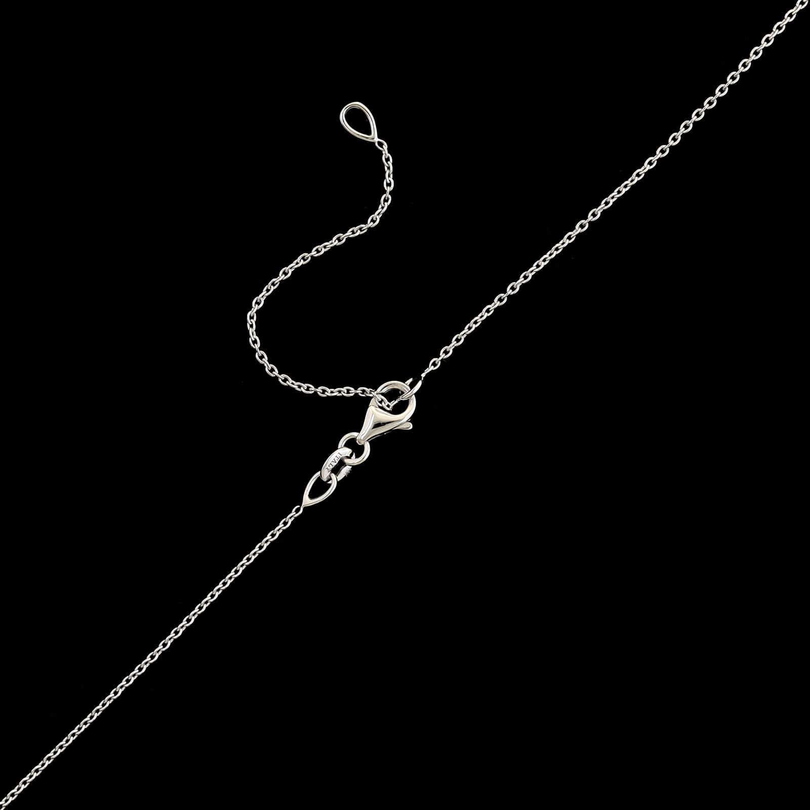 18K White Gold Estate Diamond Drop Necklace - Image 3