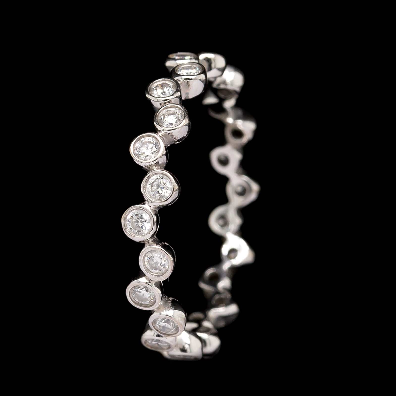 18K White Gold Estate Diamond Eternity Band - Image 2